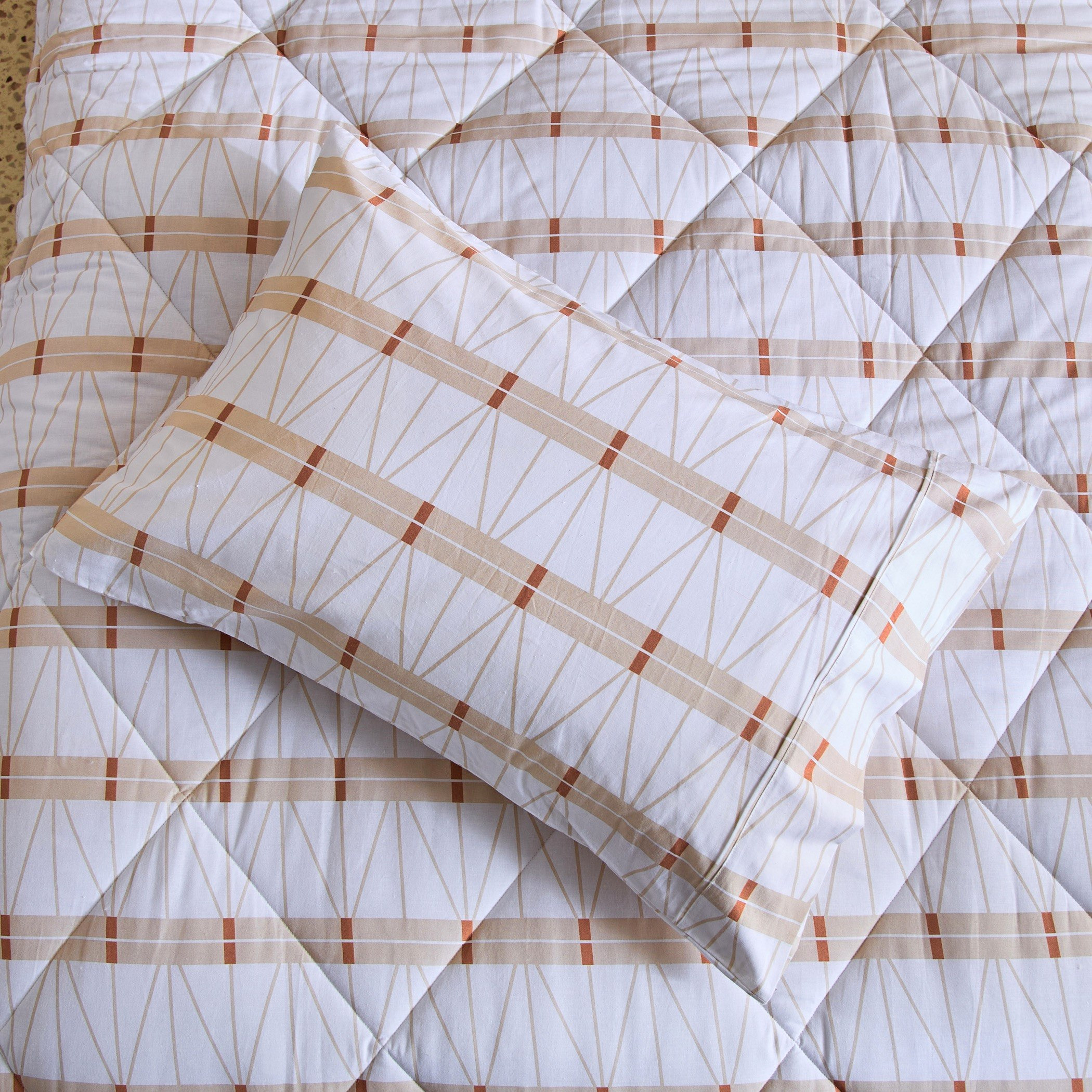 طقم غطاء لحاف مفرد قطن بطبعات قطعتين من مالطا - 135x200 سم-hbxhomeware-hbxdecorandfurnishings-image-7