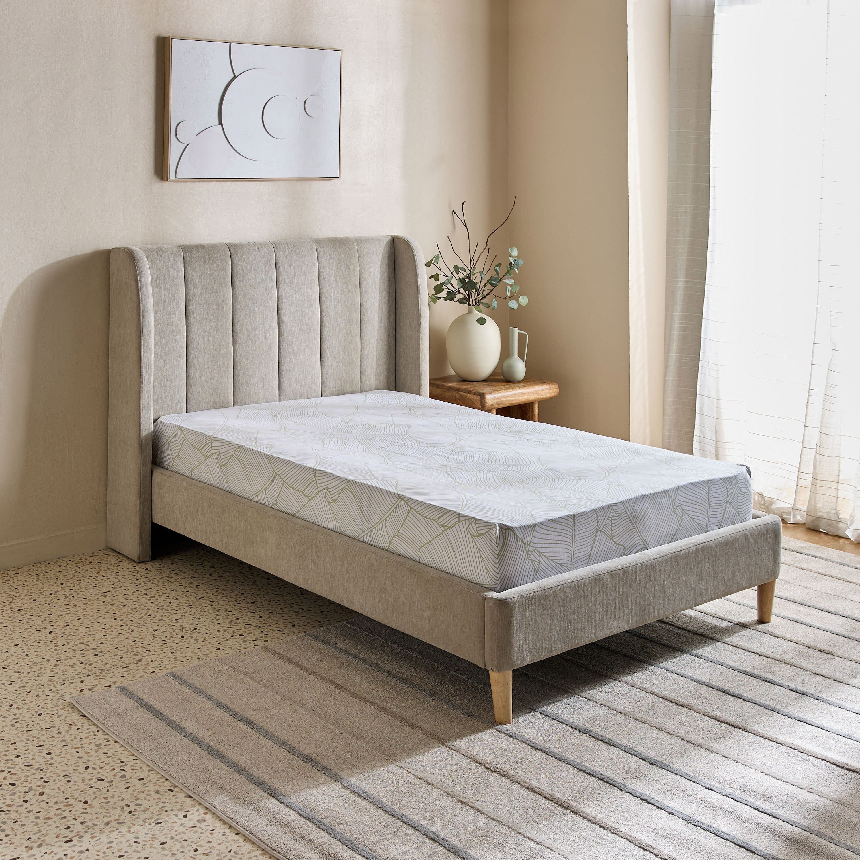 شرشف مطاطي فردي قطن بطبعات من مالطا-سيلڤا - 90x200+33 سم-hbxhomeware-bedding-fittedsheets-image-2