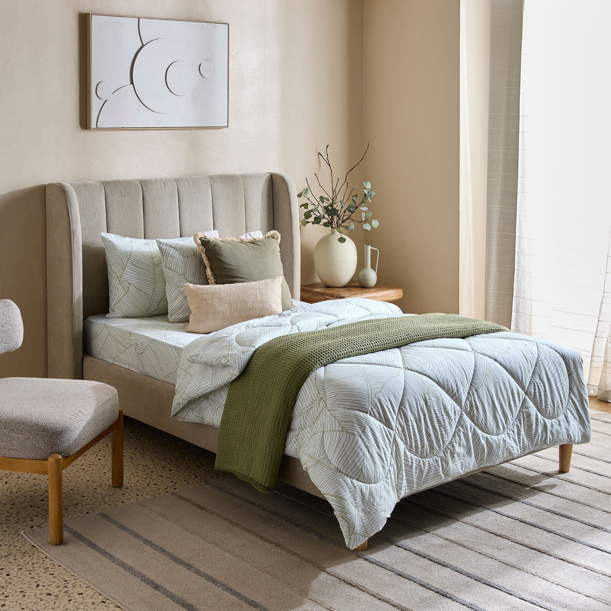 Malta-Sylva Printed Cotton Twin Flat Sheet - 170x260 cm-hbxhomeware-hbxbedroom-image-6