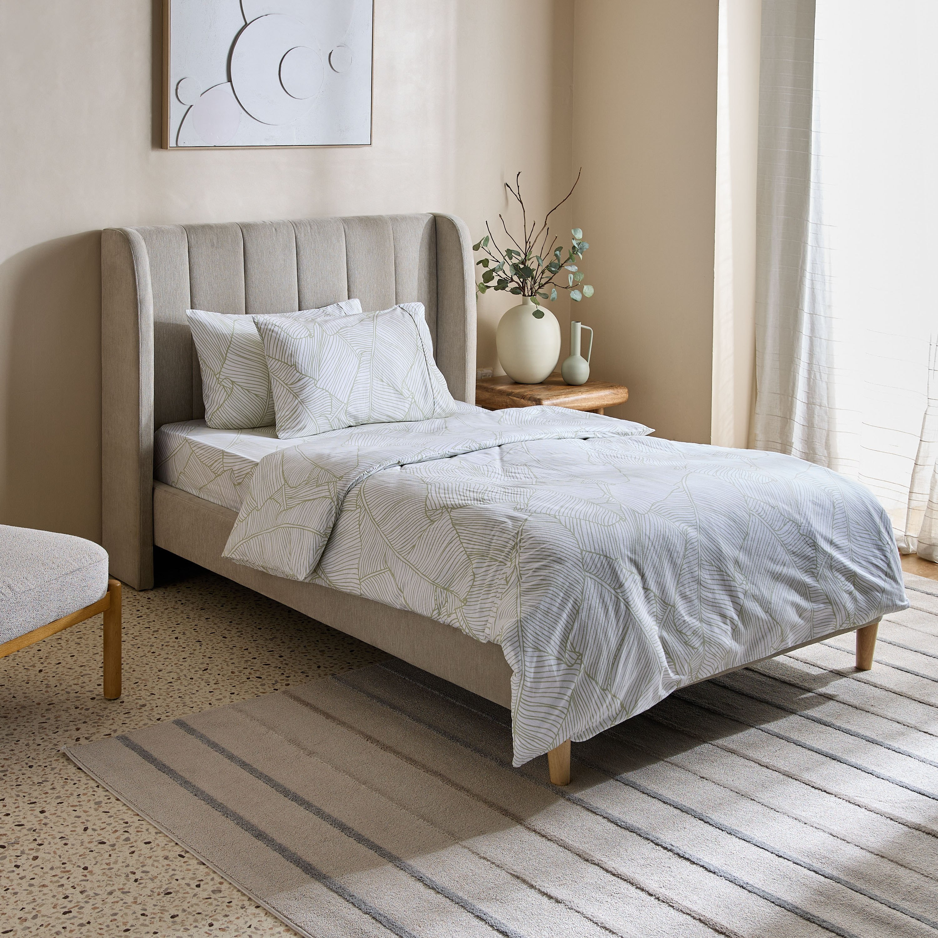 Malta-Sylva 3-Piece Printed Cotton Twin Duvet Cover Set - 150x220 cm-hbxhomeware-hbxdecorandfurnishings-image-2
