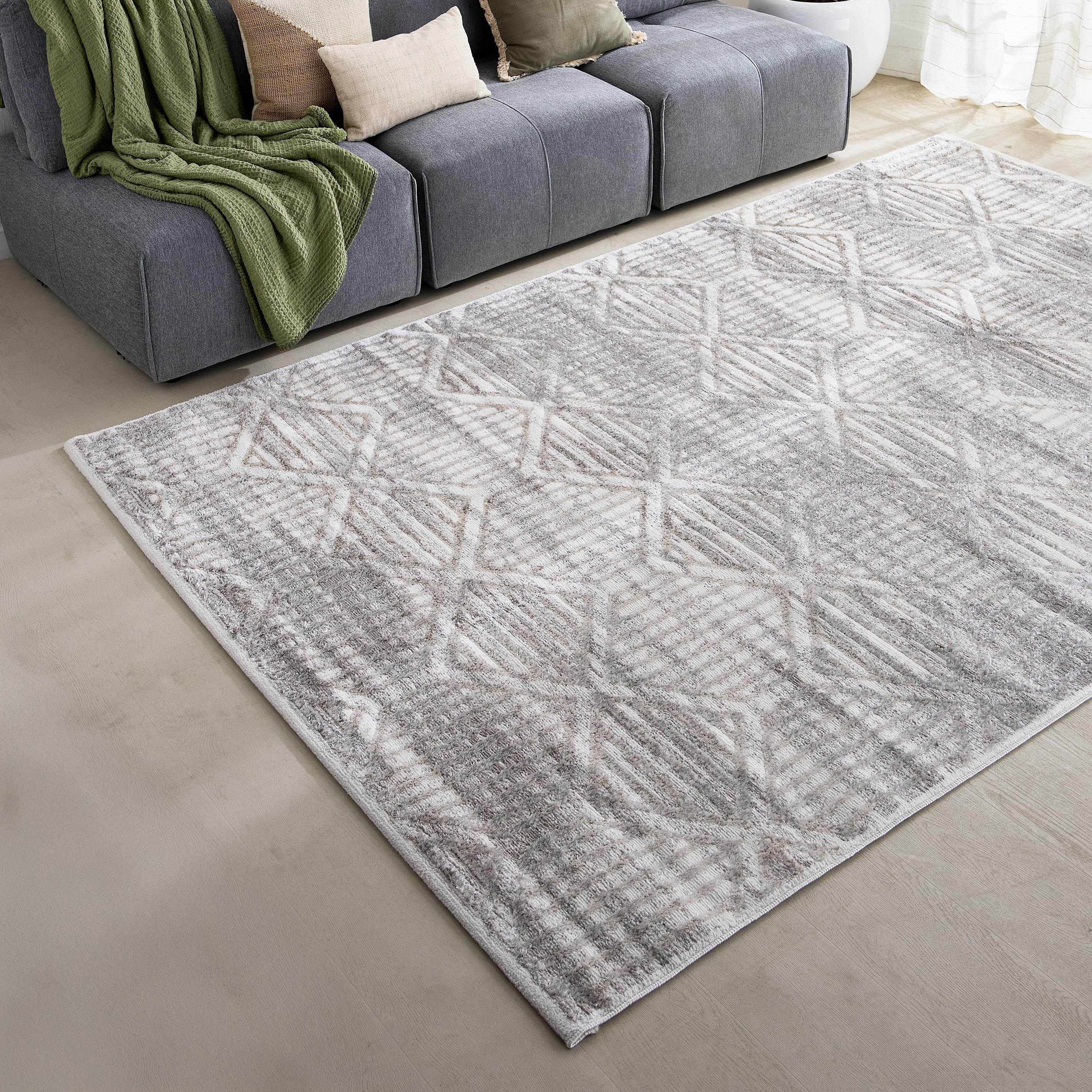 Gloss Brent Stain Resistant Polypropylene Rug - 250x360 cm-hbxdecorandfurnishings-floorcoverings-rugs-image-1