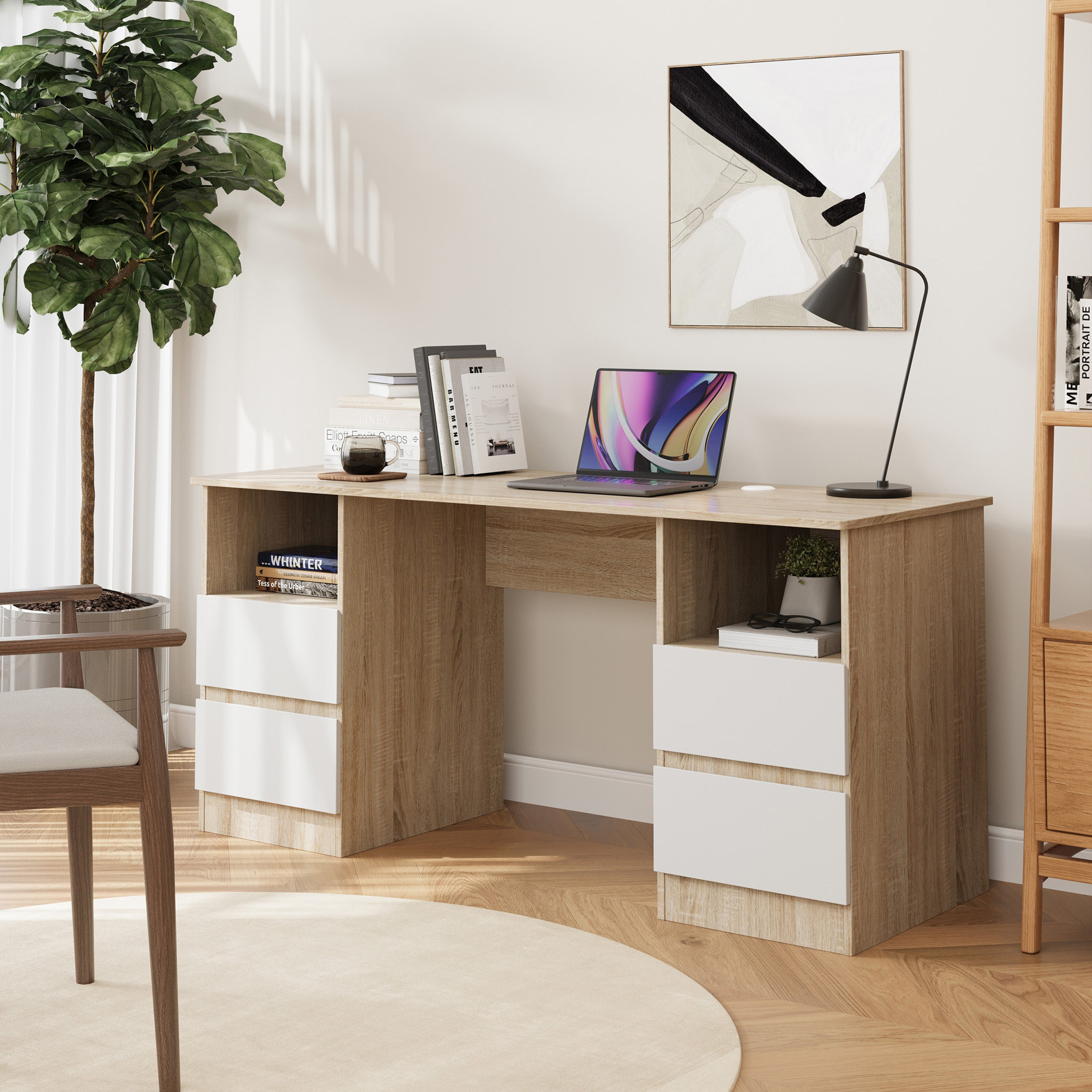 Alford Patara 4-Drawer Large Study Desk