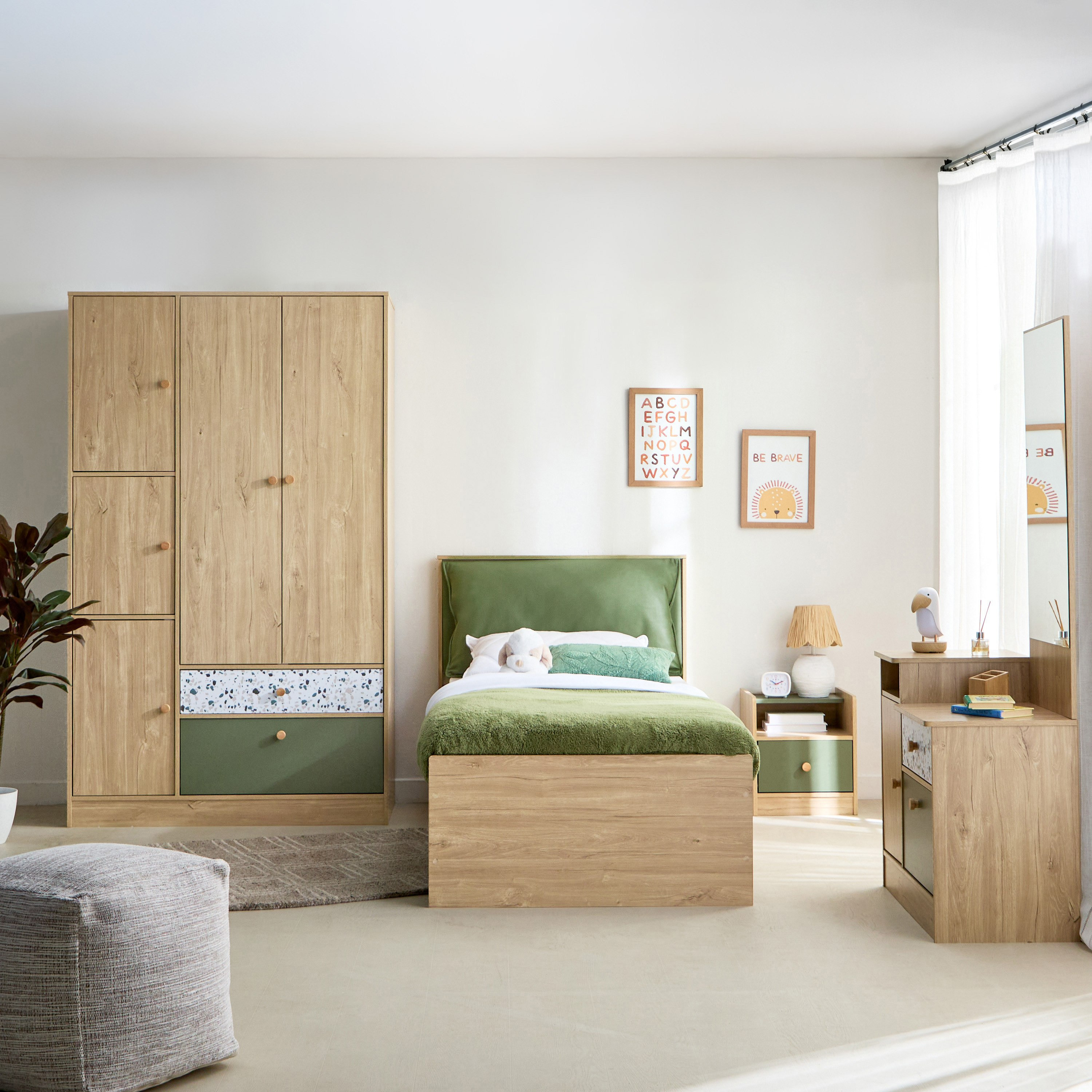 Movo Fern Single Bed with Upholstered Headboard -  90x200 cm-hbxkidsandyouth-bedsandbedsets-beds-single-image-6
