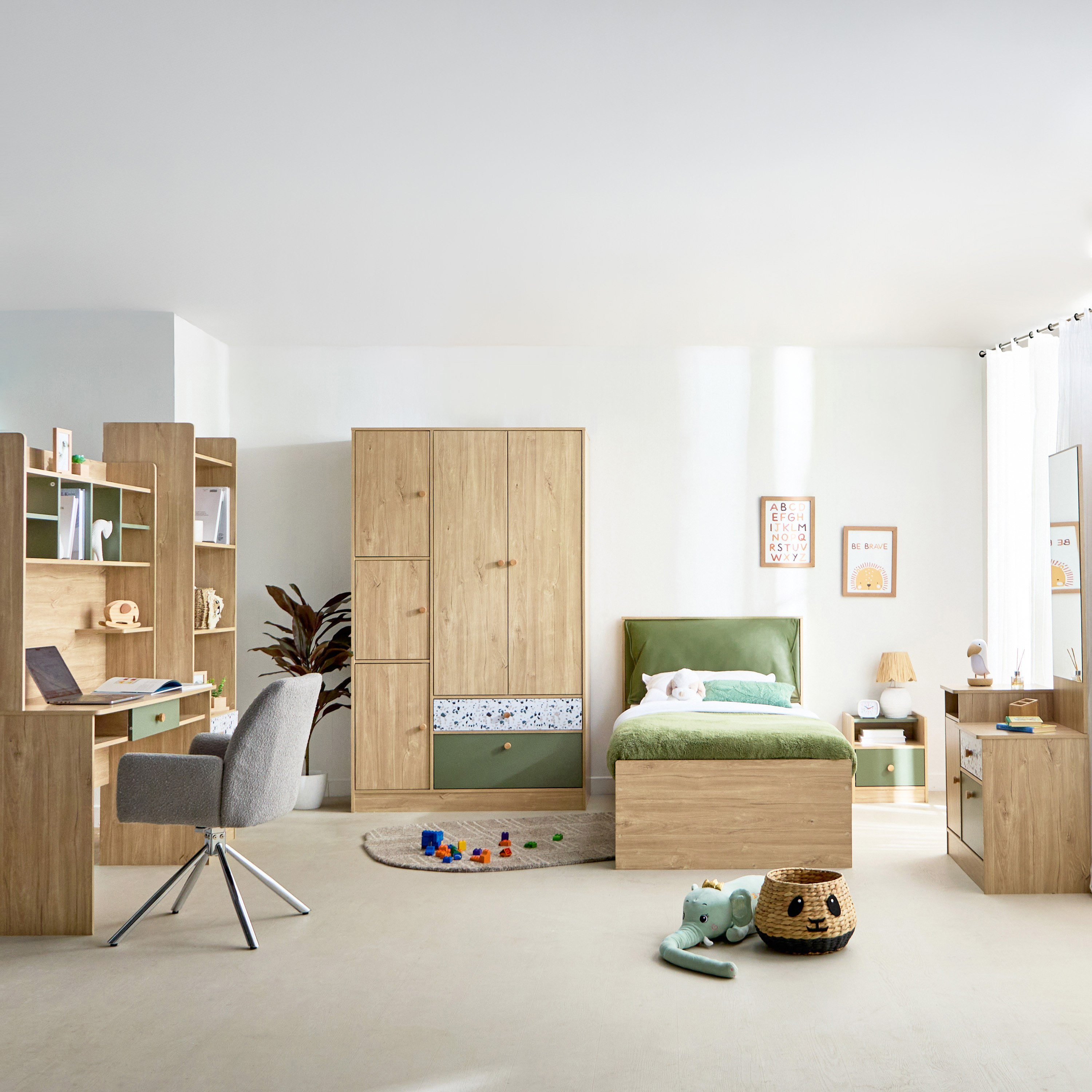 Movo Fern Single Bed with Upholstered Headboard -  90x200 cm-hbxkidsandyouth-bedsandbedsets-beds-single-image-7