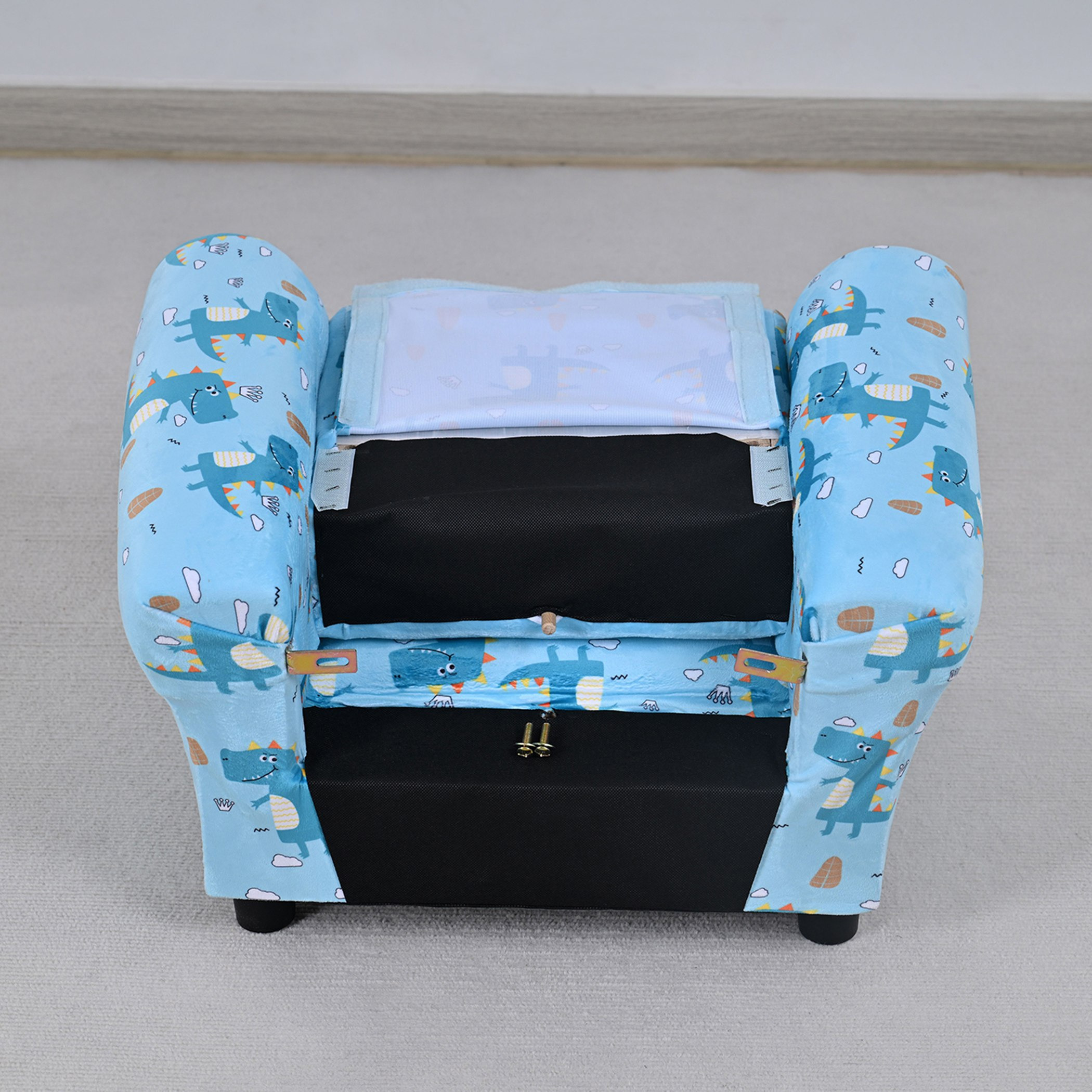 Leo Croc Kids Armchair with Stool-hbxfurniture-kidsroom-studychairs-image-3
