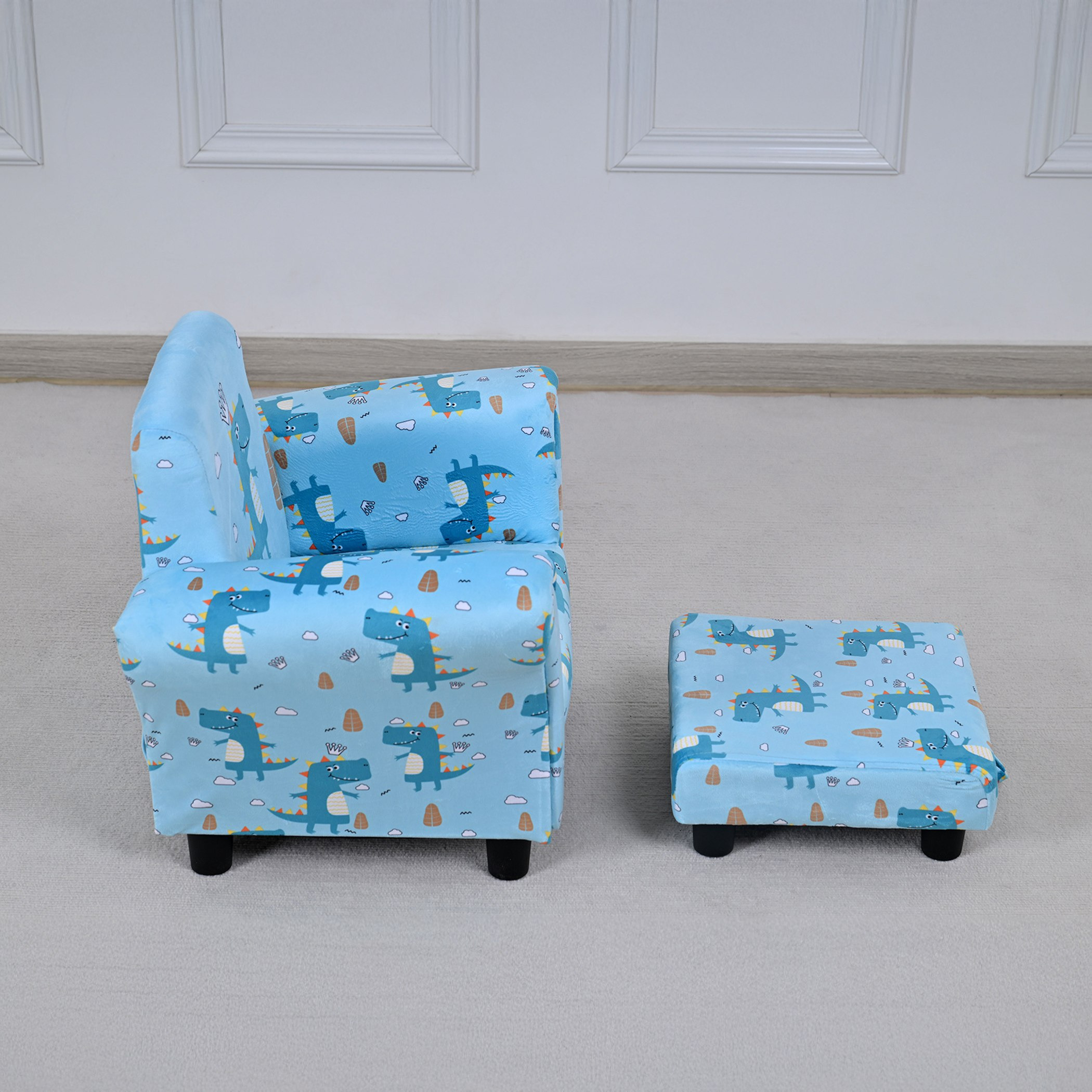 Leo Croc Kids Armchair with Stool-hbxfurniture-kidsroom-studychairs-image-2