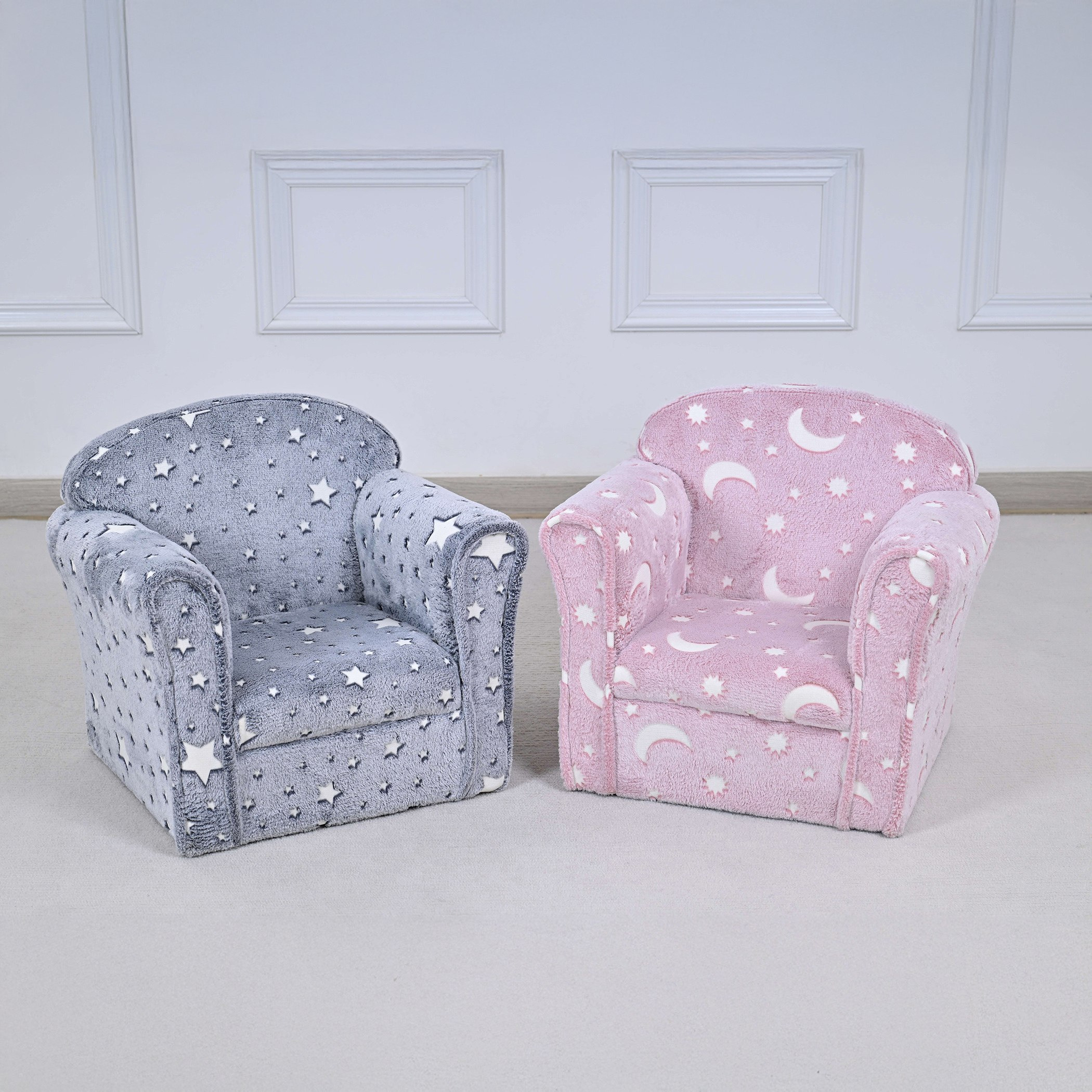 Aurora Toddler Comfy Armchair with Glow-in-Dark Fabric-hbxfurniture-kidsroom-studychairs-image-8