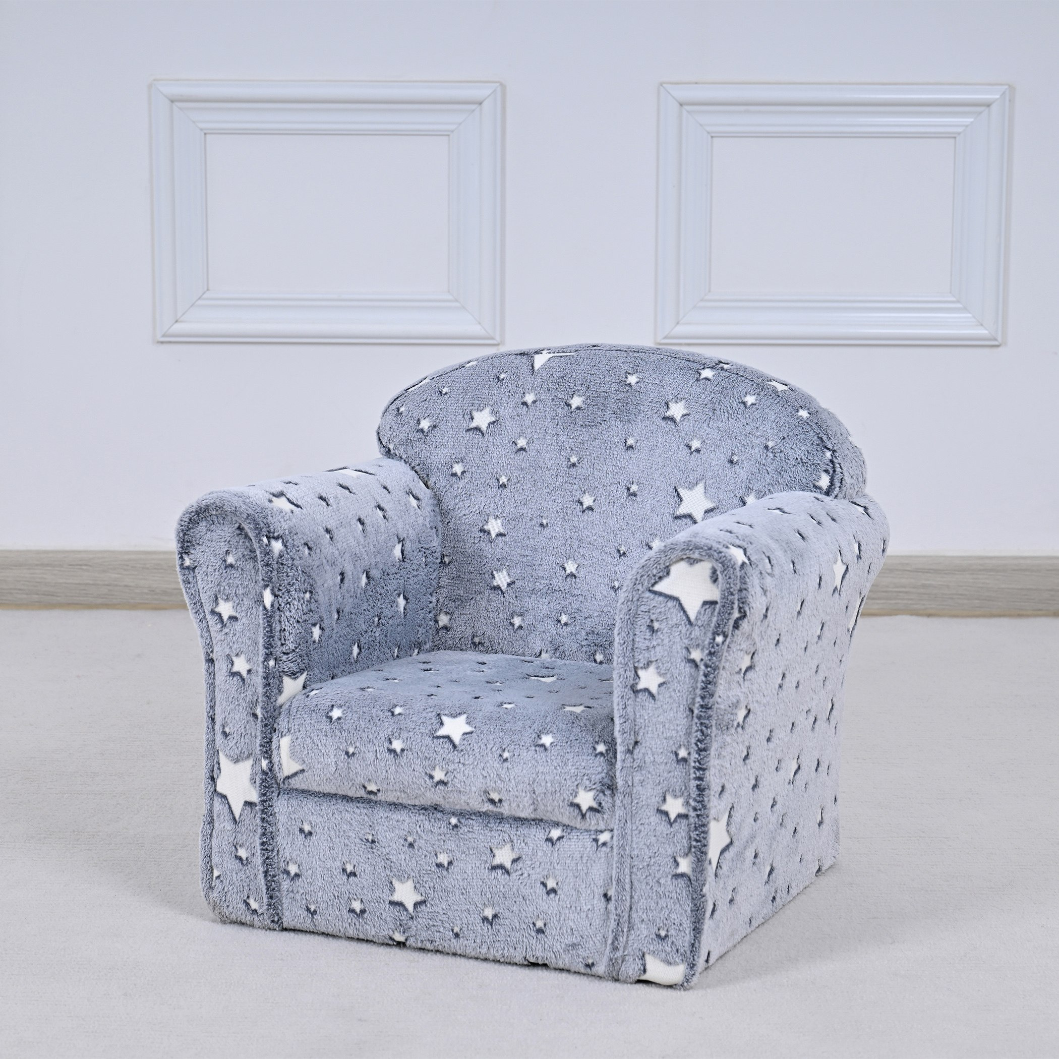 Aurora Toddler Comfy Armchair with Glow in Dark Fabric-hbxfurniture-kidsroom-studychairs-image-1