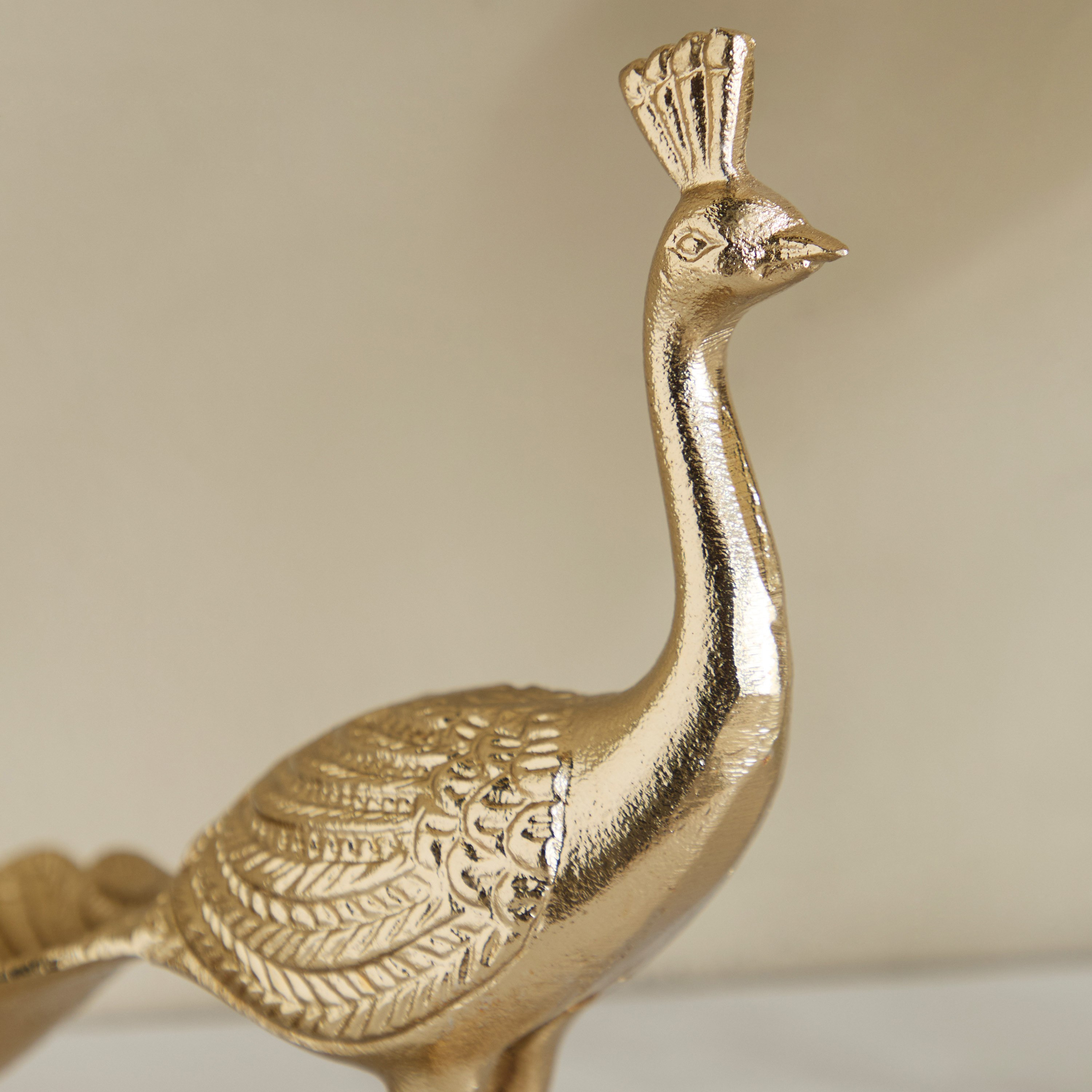 قطعة ديكور ألومنيوم بتصميم طاووس من أوزاوا - 25x12x23 سم-hbxhomeware-homedecor-figurinesandornaments-image-3