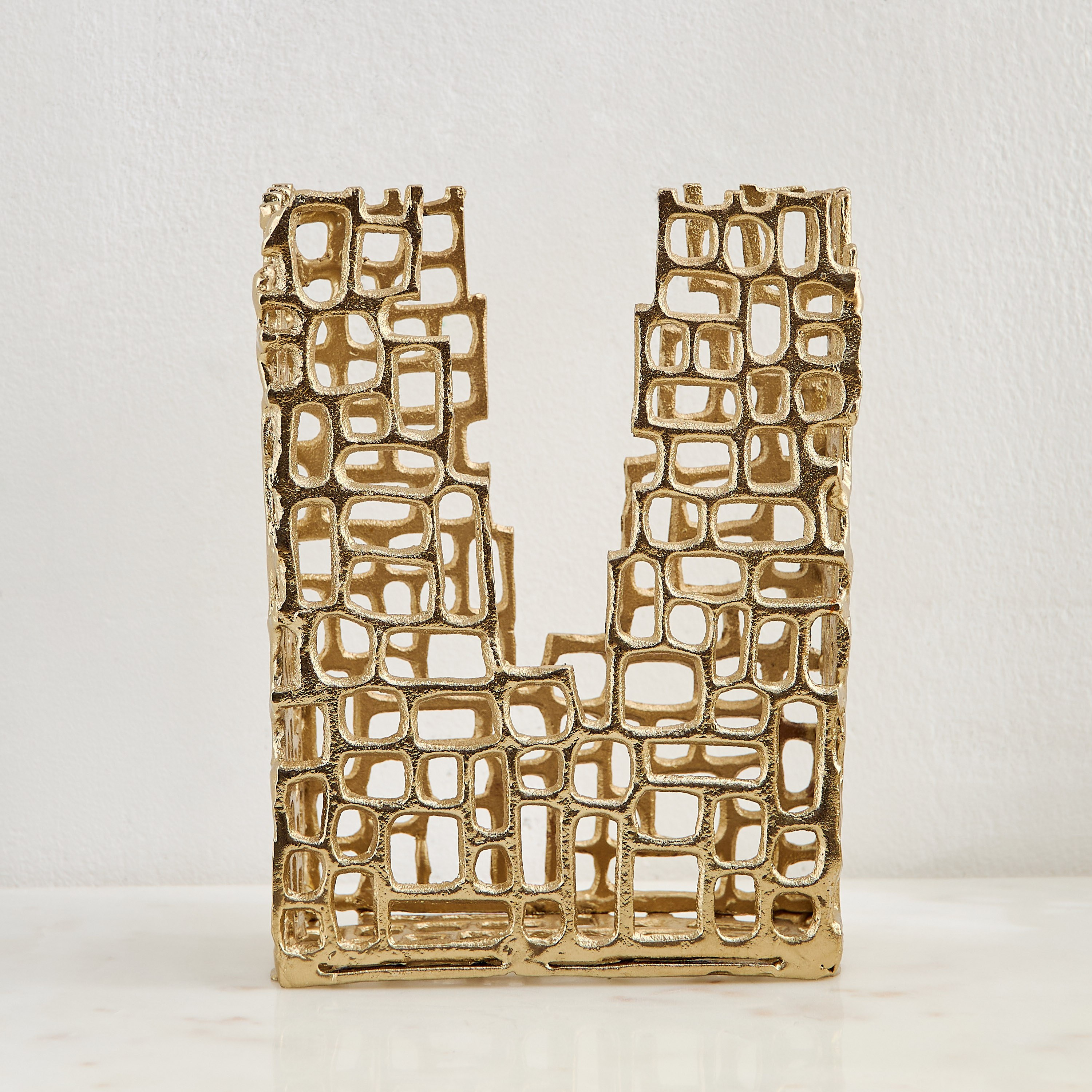Ozawa Alumnium Cutwork Vase - 20x11x28 cm-hbxhomeware-hbxdecorandfurnishings-image-2