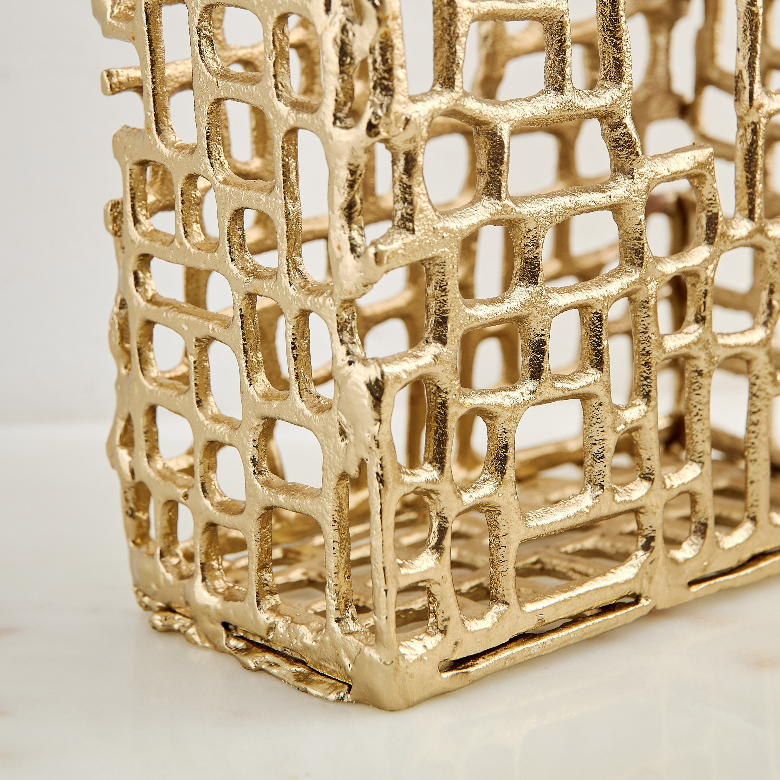 Ozawa Alumnium Cutwork Vase - 20x11x28 cm-hbxhomeware-hbxdecorandfurnishings-image-3