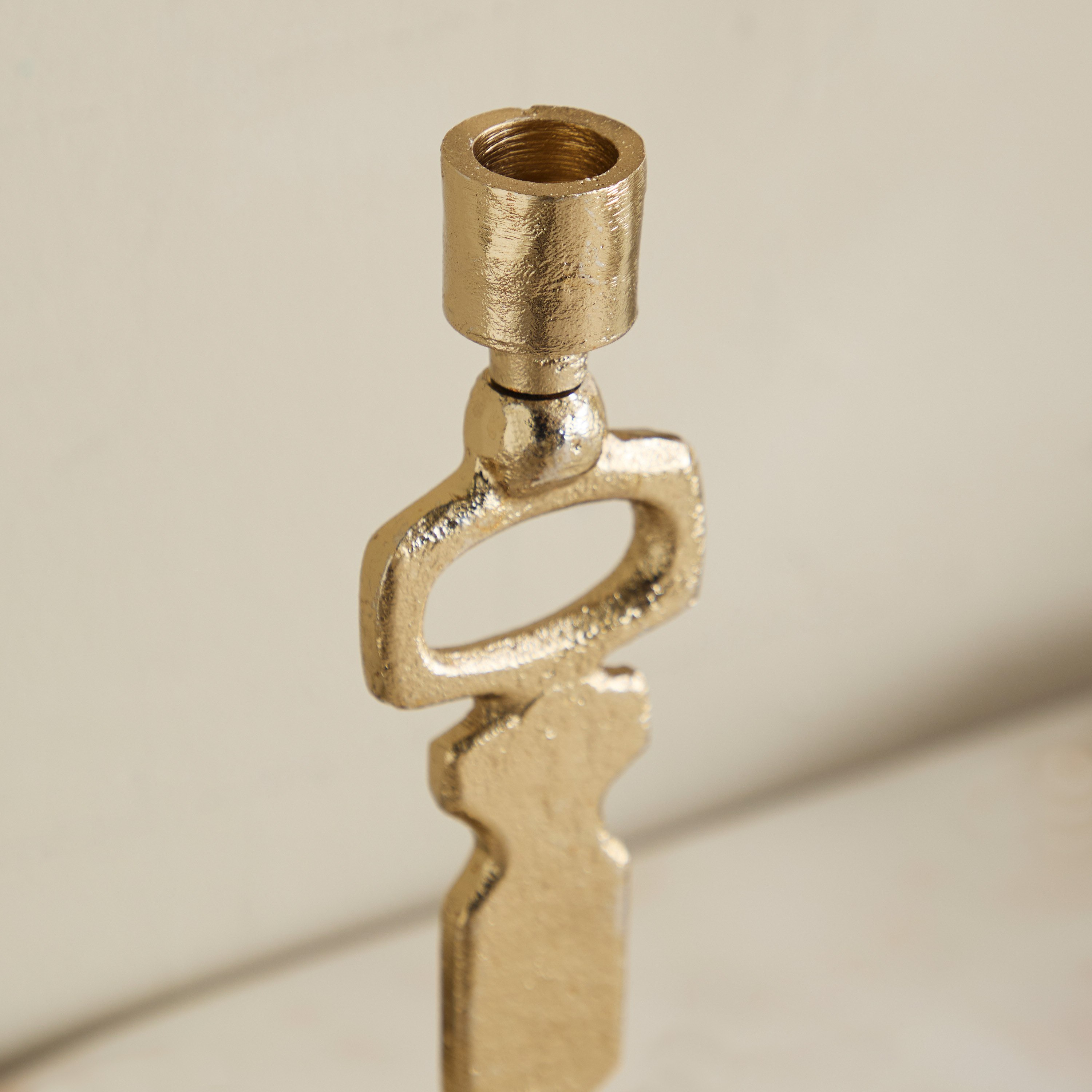 Viola Aluminium Modern Taper Candleholder - 10x10x29 cm-hbxdiningroom-decorandaccessories-candleholders-image-3