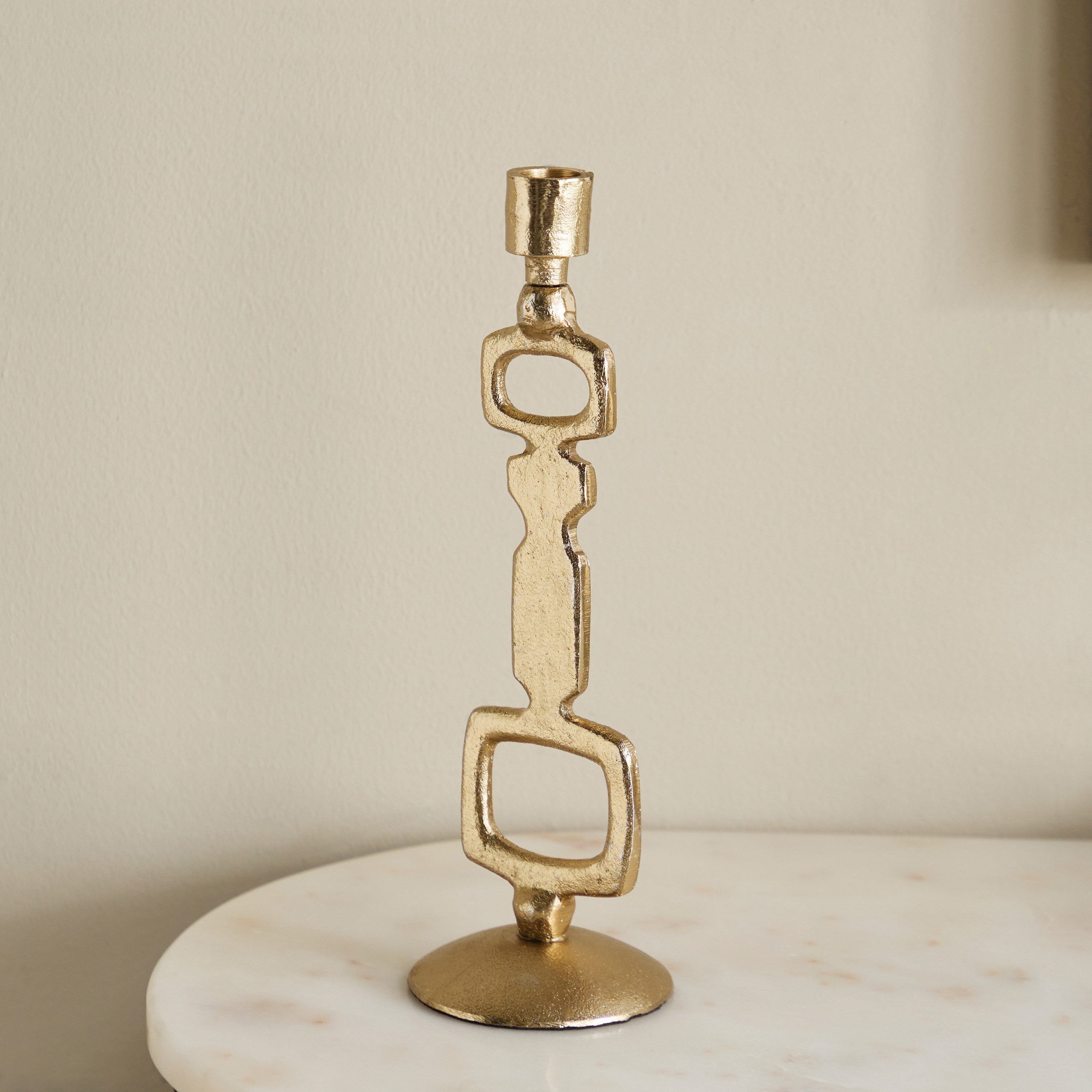 Viola Aluminium Modern Taper Candleholder - 10x10x29 cm-hbxdiningroom-decorandaccessories-candleholders-image-5