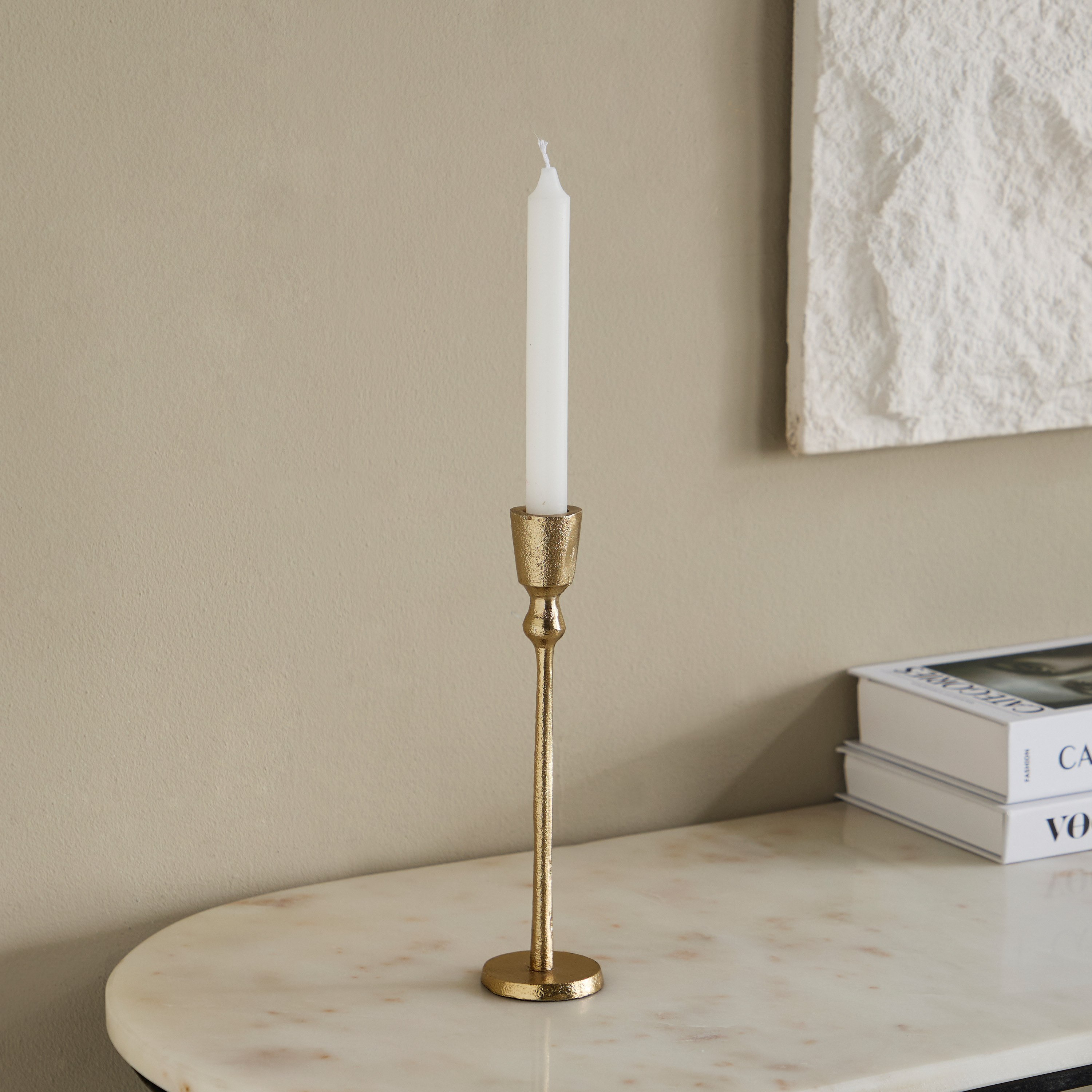 حامل شموع ألومنيوم رفيع من فيولا - 6x6x23 سم-hbxdiningroom-decorandaccessories-candleholders-image-1