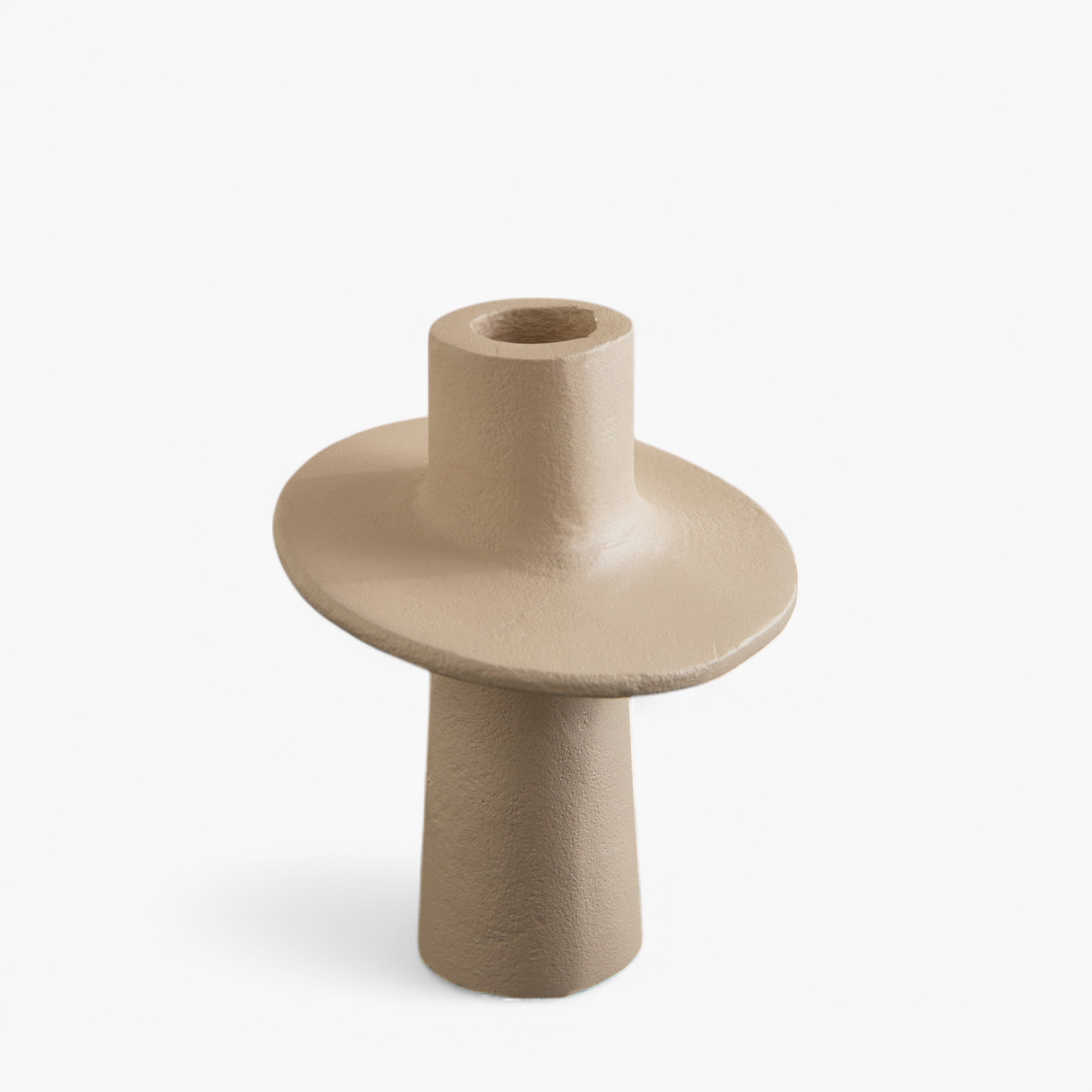 Lysi Aluminium Stuco Finish Candleholder - 10x10x12.5 cm-hbxlivingroom-decorandaccessories-candleholders-image-5