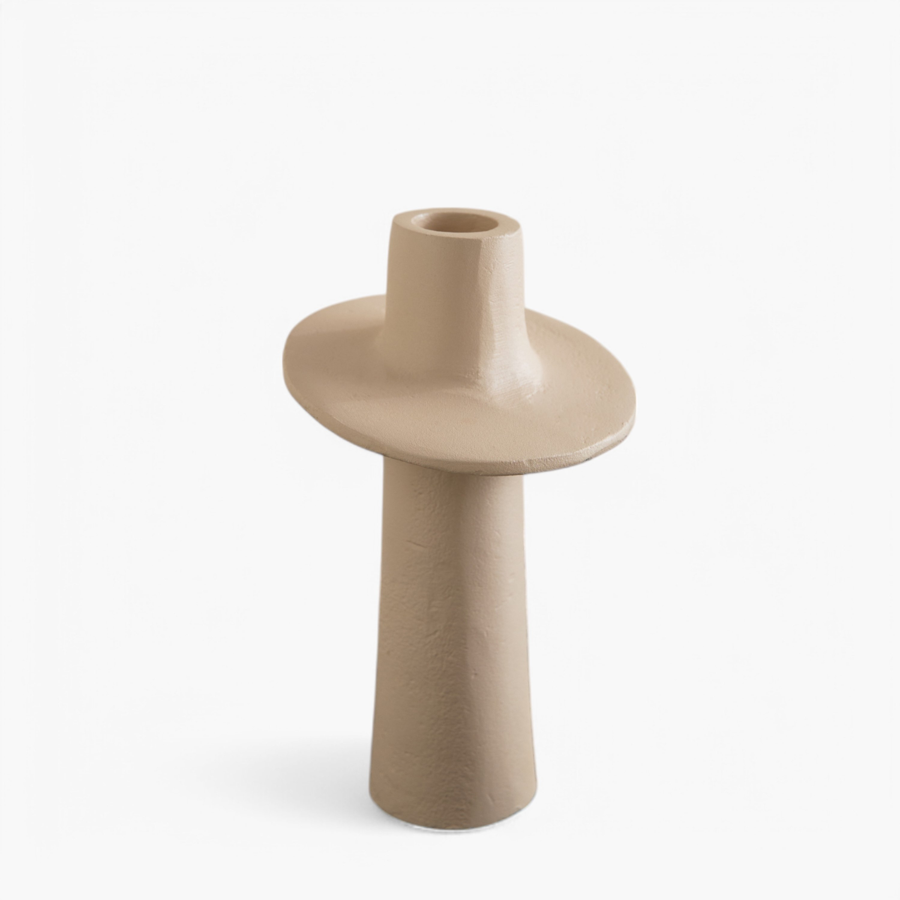 Lysi Aluminium Stuco Finish Candleholder - 10x10x16.5 cm-hbxlivingroom-decorandaccessories-candleholders-image-5