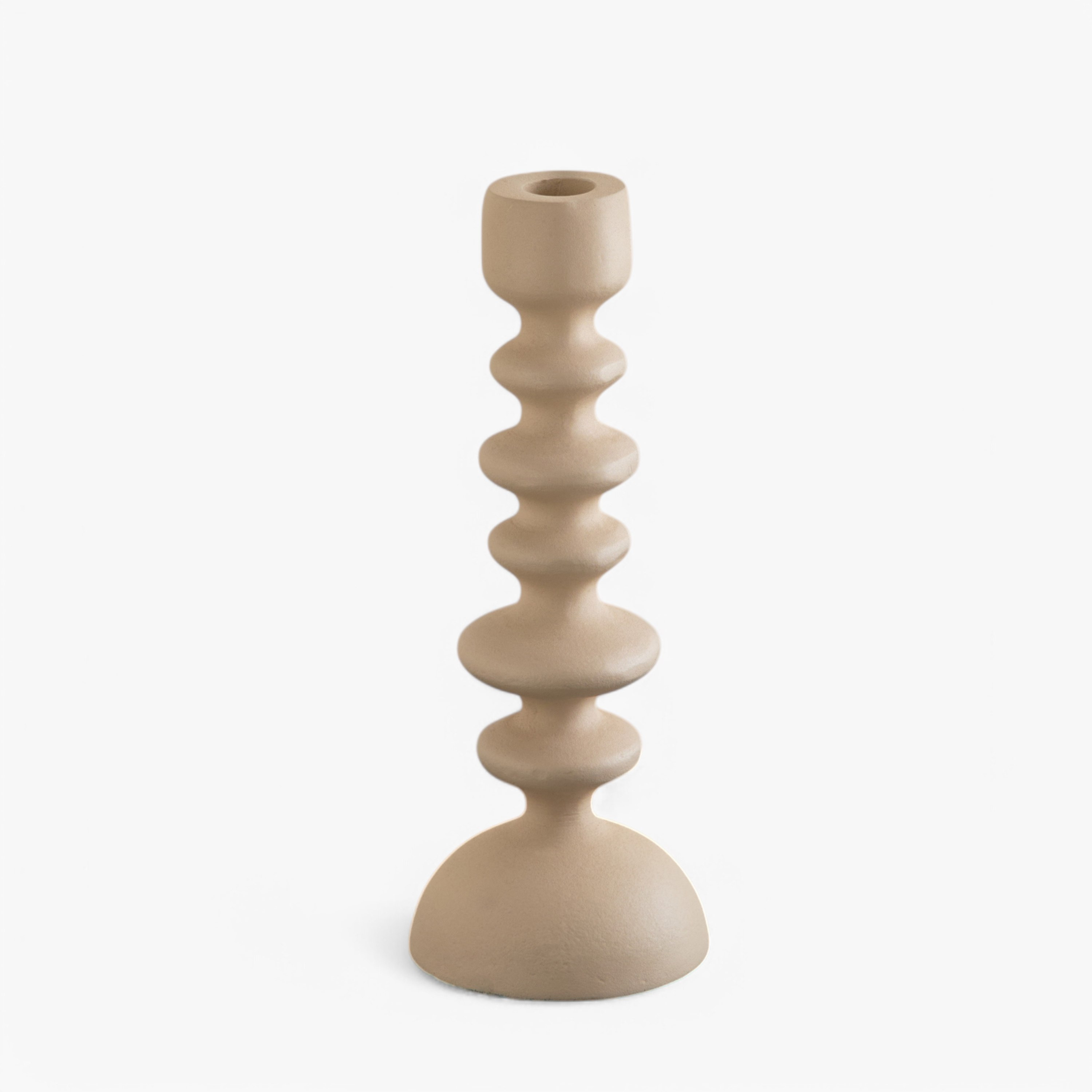 حامل شموع بتشطيب بنقشة الألومنيوم المحبب من ليسي - 10x10x25.5 سم-hbxlivingroom-decorandaccessories-candleholders-image-5