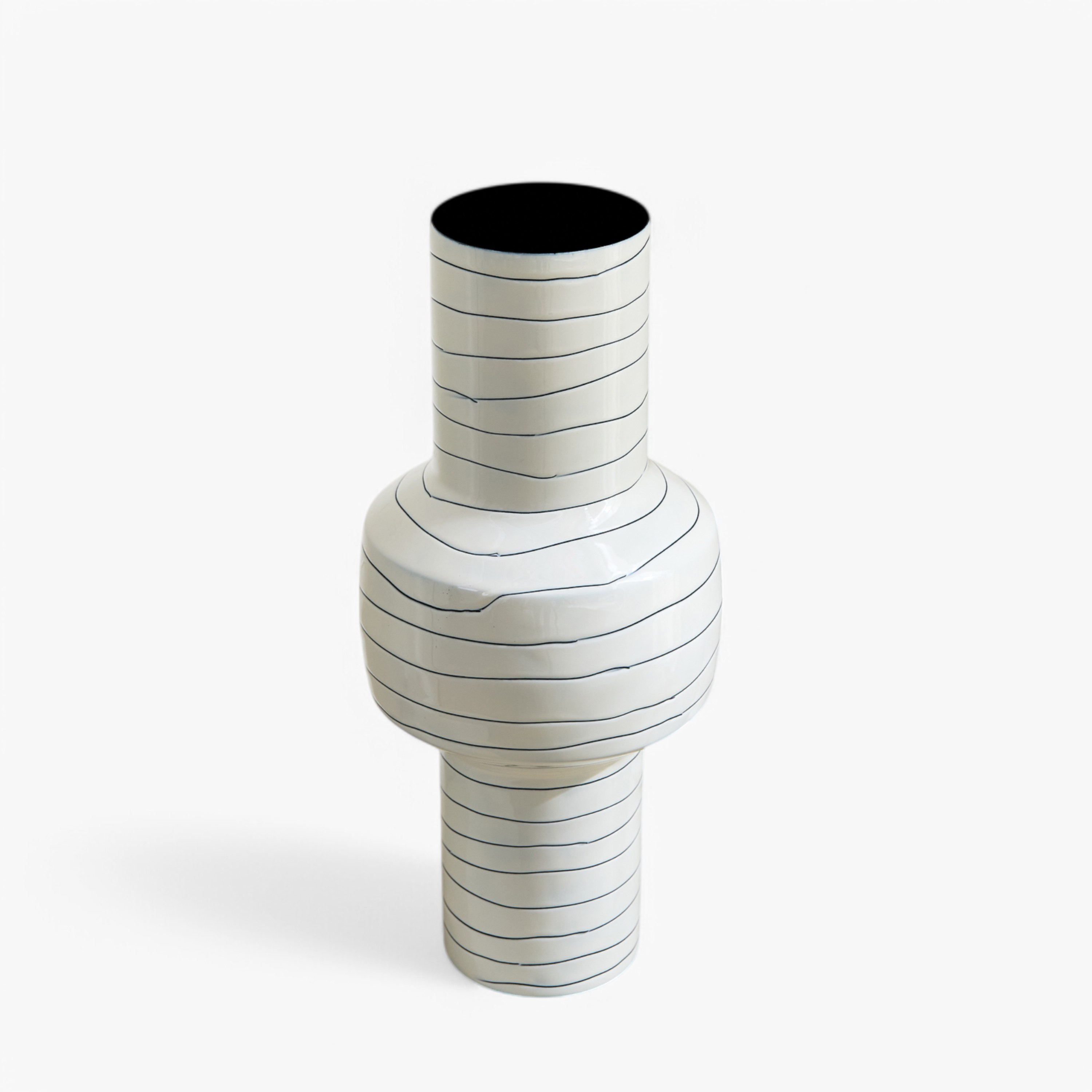 Fylis Metal Sketchy Finish Vase - 18x18x41 cm-hbxbedroom-decorandaccessories-vases-image-4