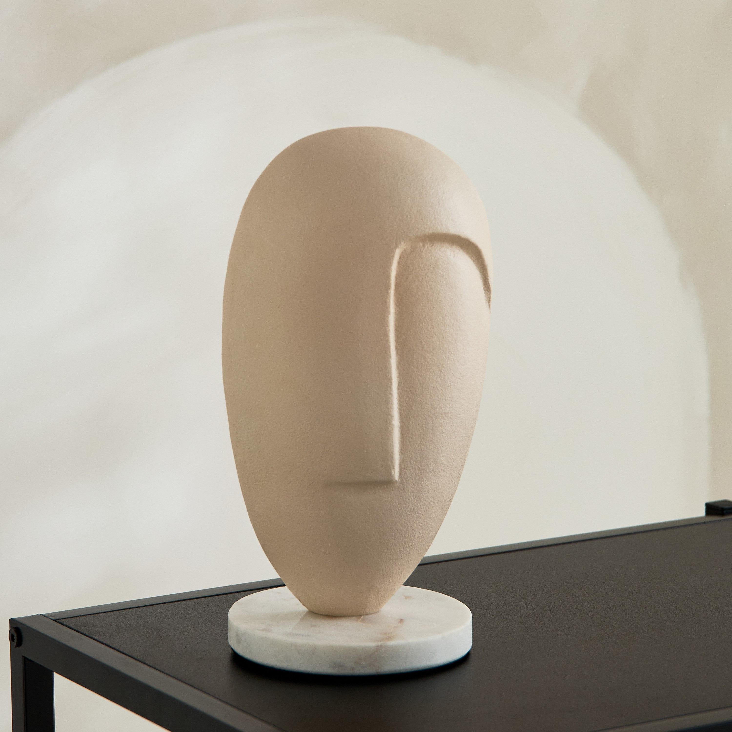 Souri Aluminium Table Decor Accent with Marble Base - 14x12x26 cm-hbxhomeware-homedecor-figurinesandornaments-image-1