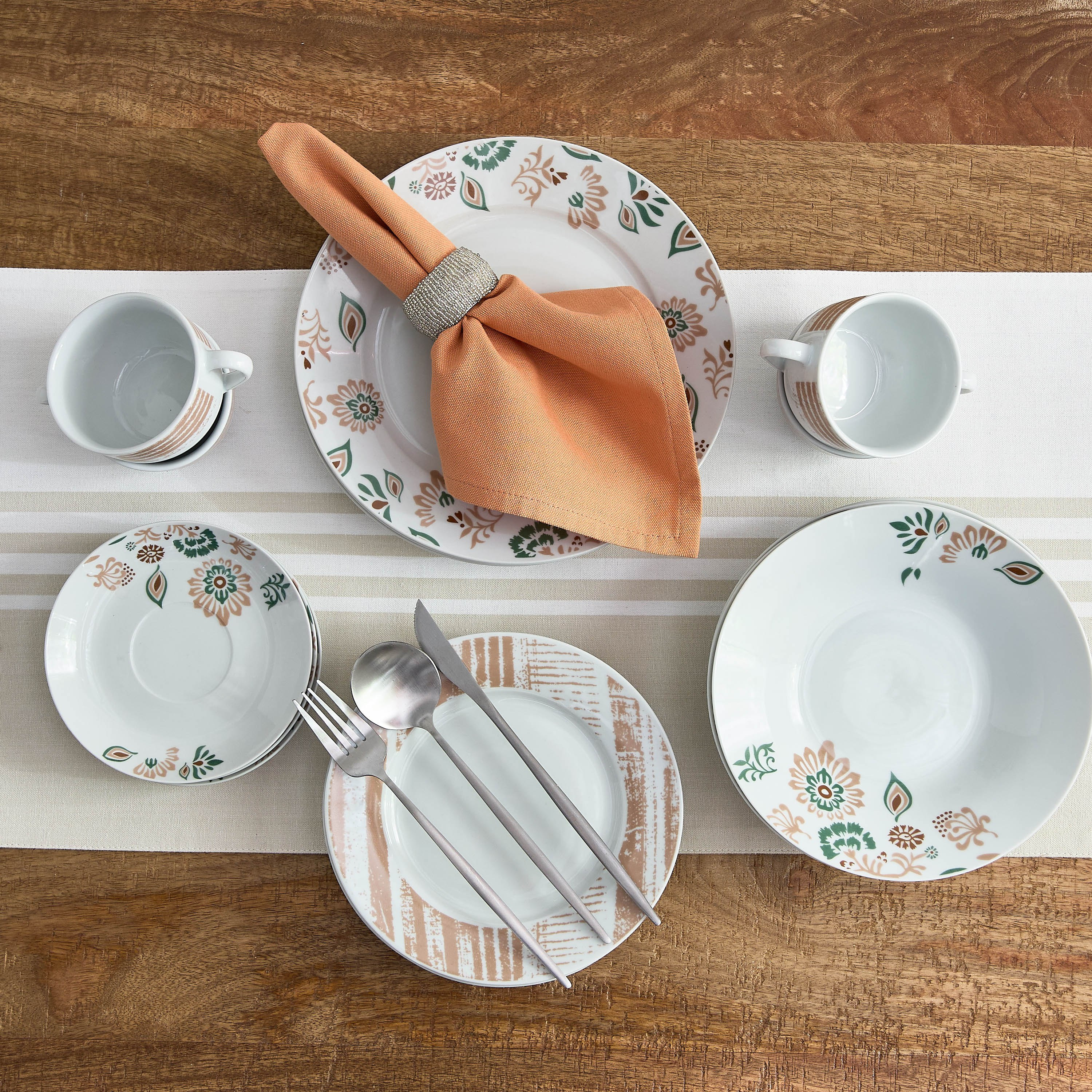 Atlanta 20-Piece Porcelain Fiesta Flair Dinner Set - Serves 4-hbxhomeware-hbxkitchen-image-1