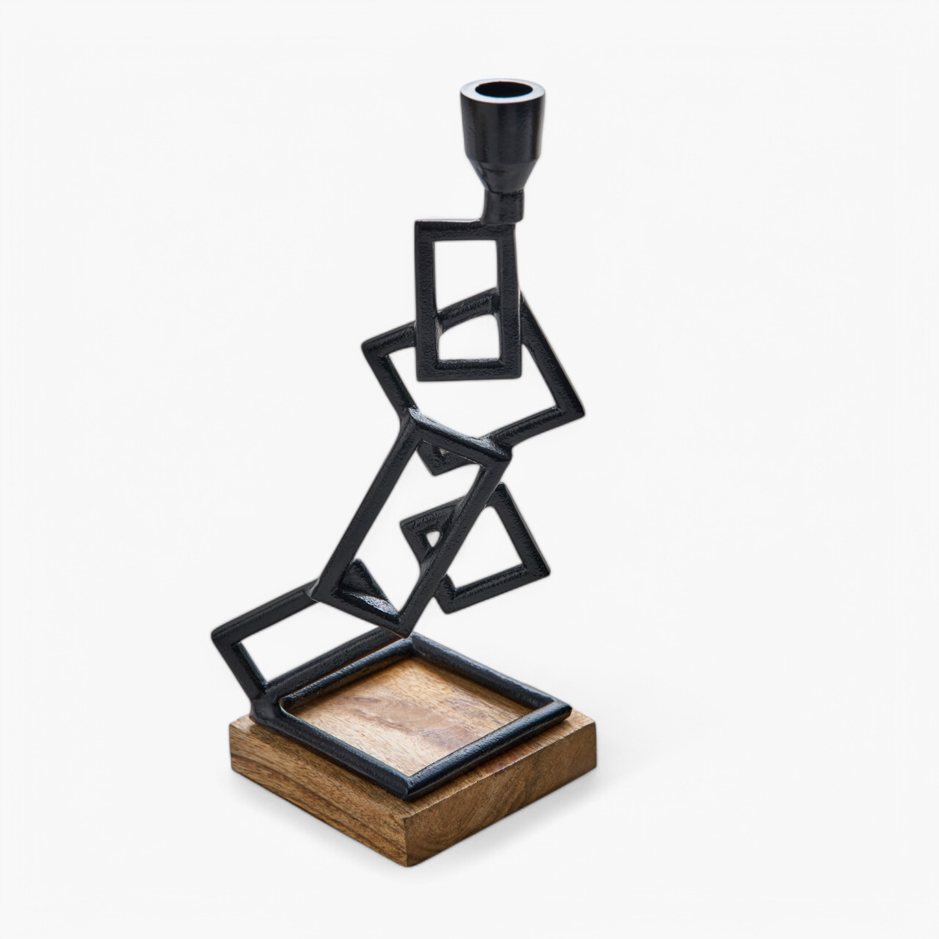 Certosa Metal Table Decor Accent with Wooden Base - 12x11x34 cm-hbxhomeware-homedecor-figurinesandornaments-image-5