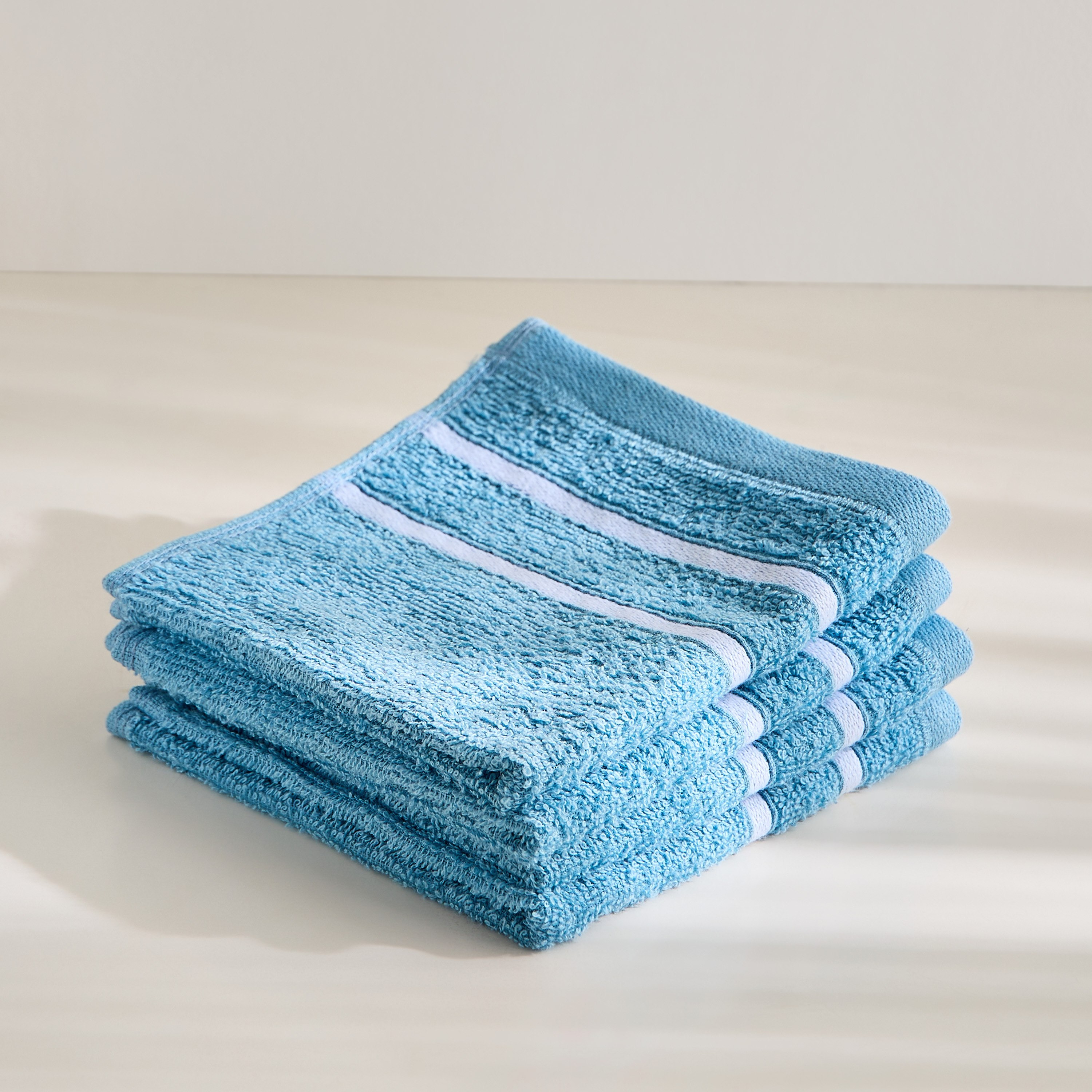 مجموعة مناشف وجه ممشطة للأطفال 4 قطع من سنوبي - 30x30 سم-hbxbathroom-bathroomtextiles-image-1