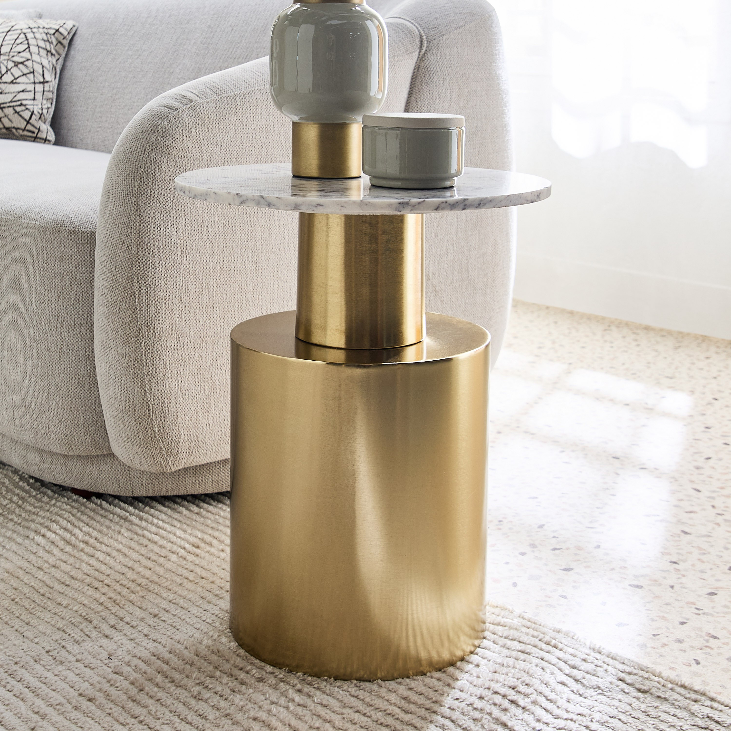Cavon Carafe Genuine Marble Top End Table-hbxfurniture-livingroom-endtables-image-1