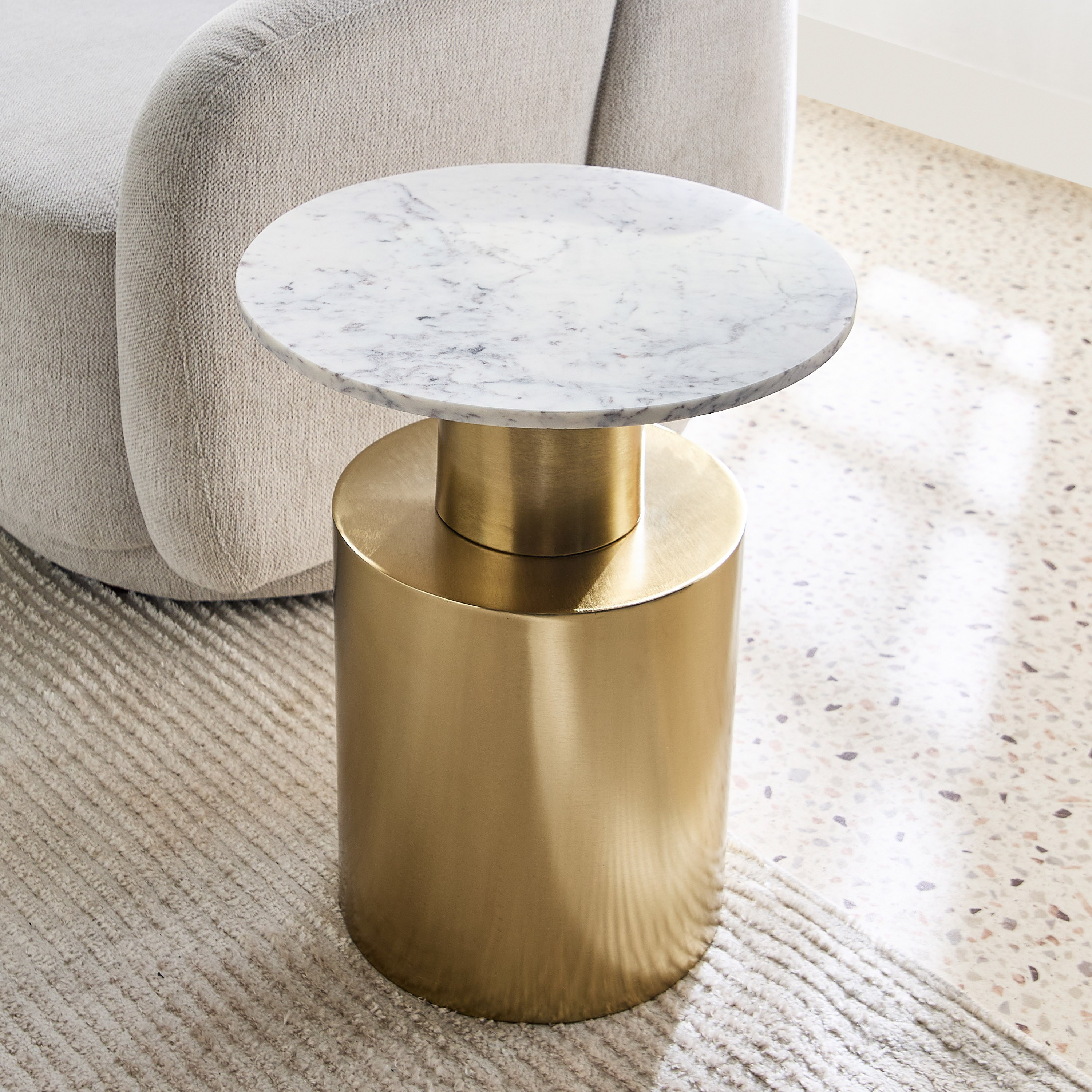 Cavon Carafe Genuine Marble Top End Table-hbxfurniture-livingroom-endtables-image-2