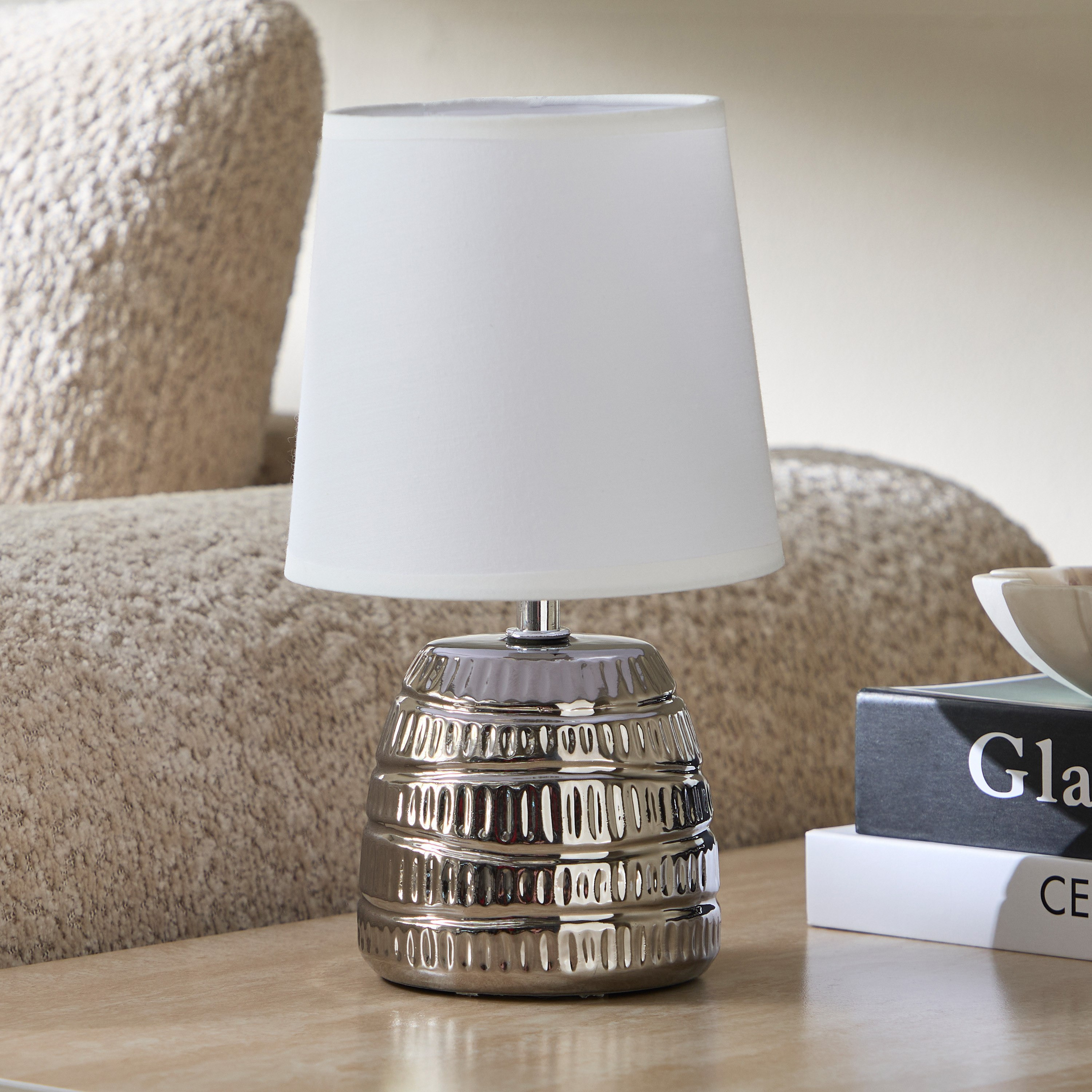 مصباح طاولة سيراميك مع غطاء من إمزاي - 25.5 سم-hbxlivingroom-lighting-tablelamps-image-1