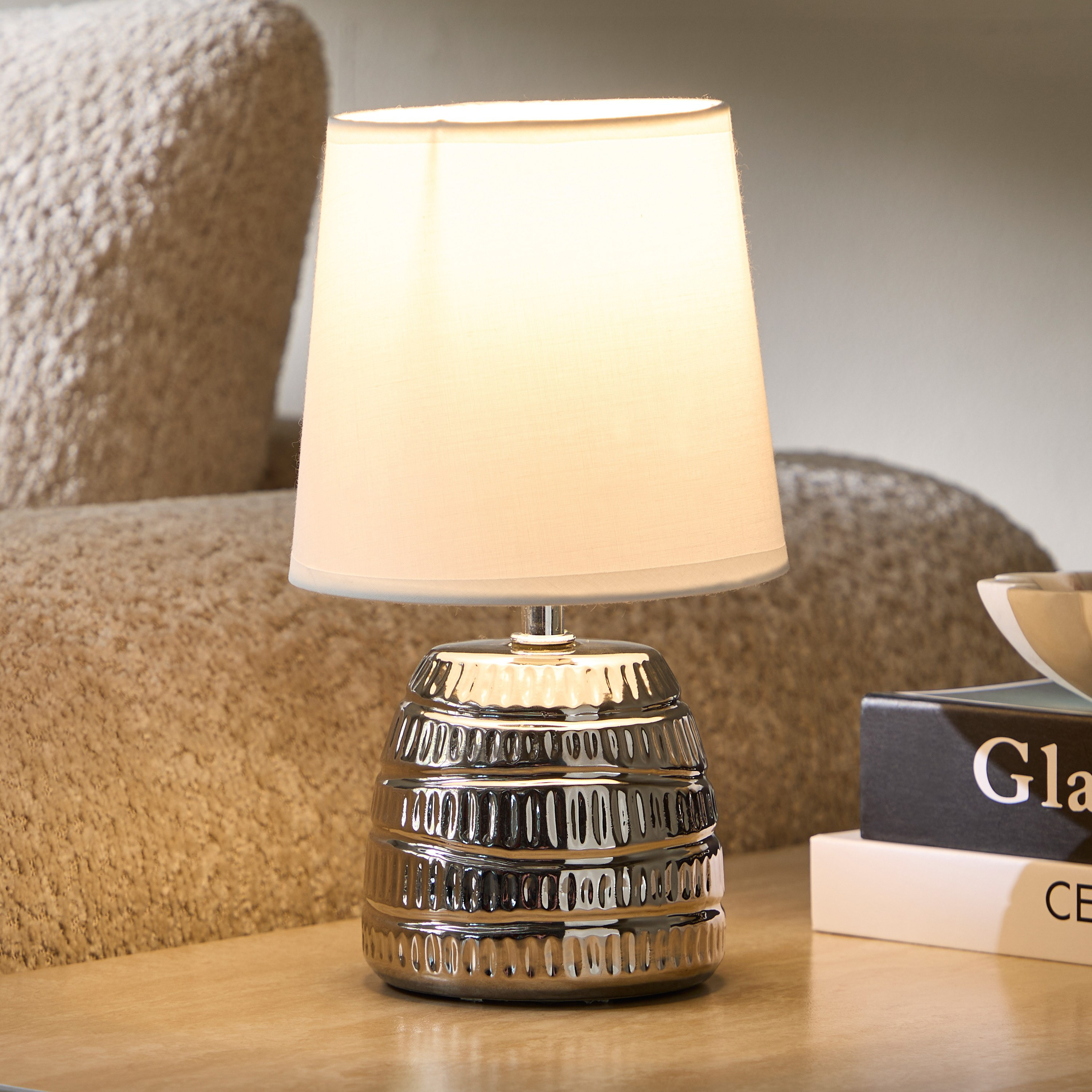 مصباح طاولة سيراميك مع غطاء من إمزاي - 25.5 سم-hbxlivingroom-lighting-tablelamps-image-2
