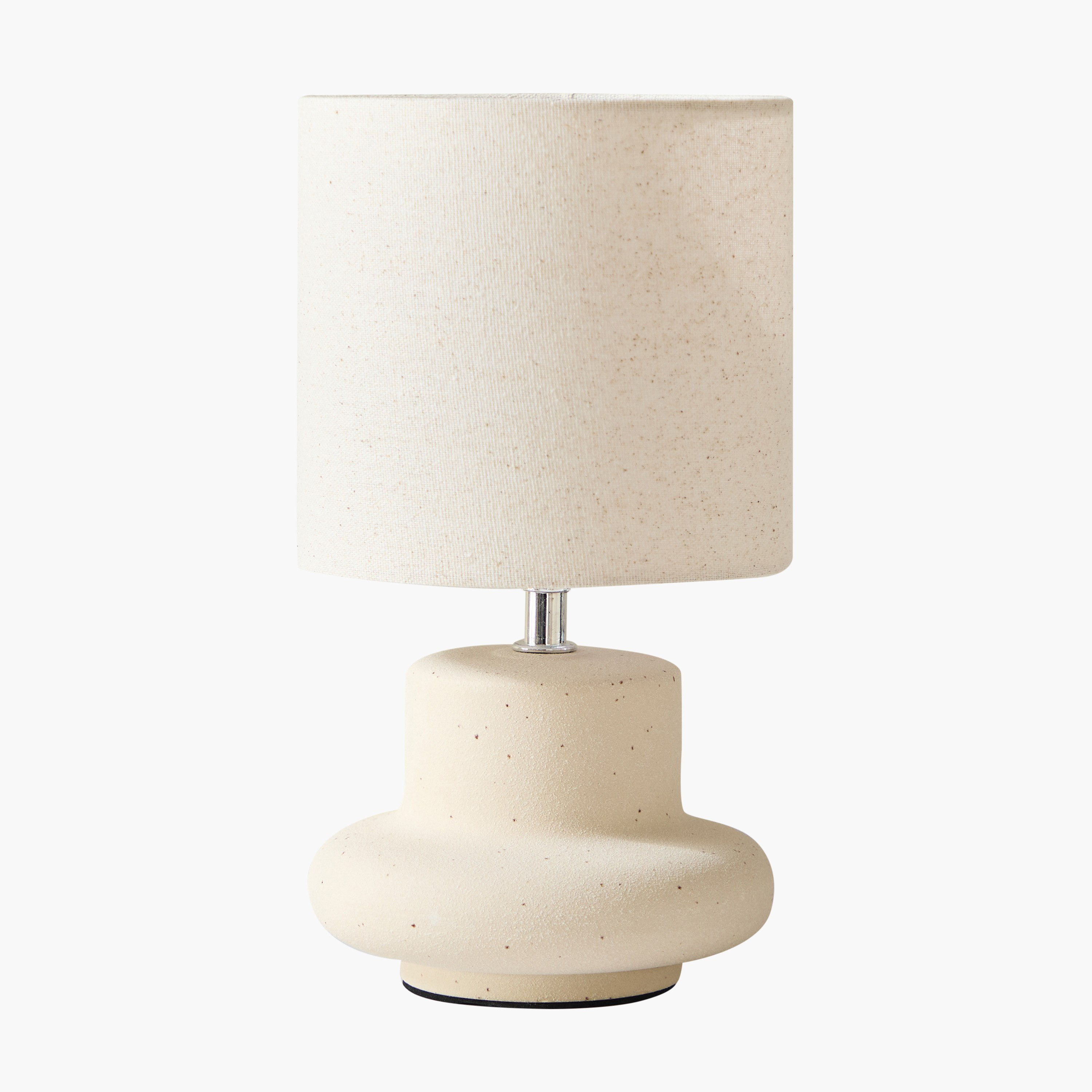 مصباح طاولة سيراميك مع قاعدة منقطة وغطاء كتان من إمزي - 28 سم-hbxlivingroom-lighting-tablelamps-image-5