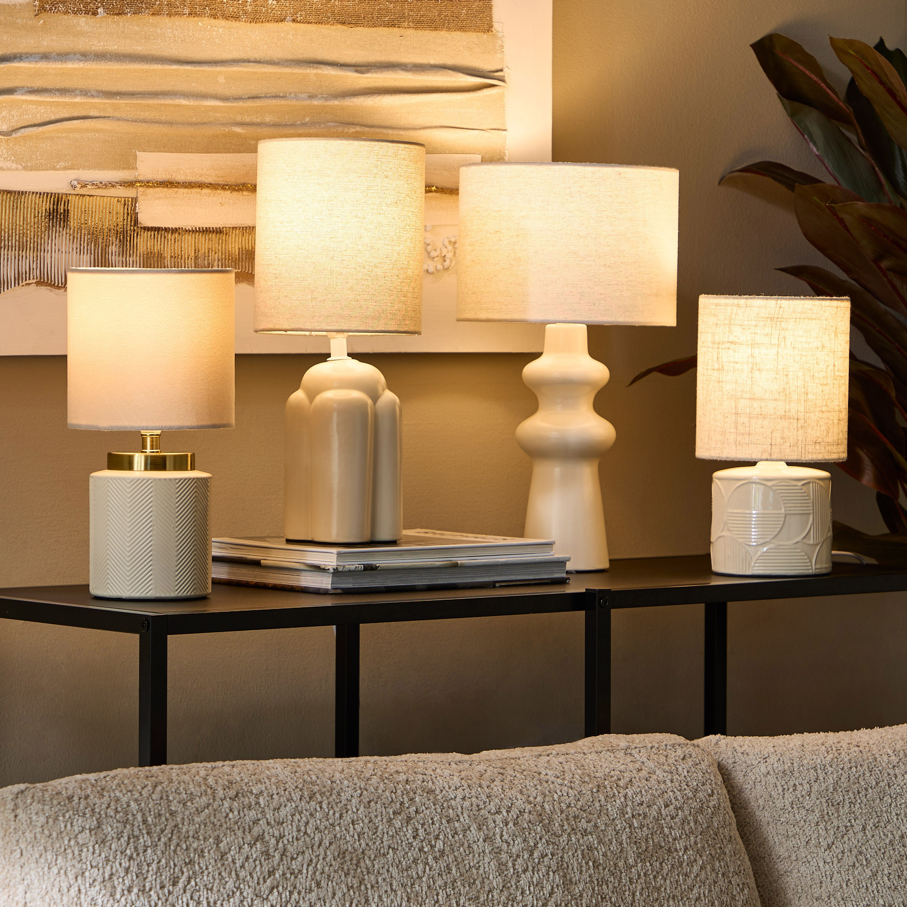 مصباح طاولة سيراميك مع غطاء كتان من إمزي - 29 سم-hbxlivingroom-lighting-tablelamps-image-4