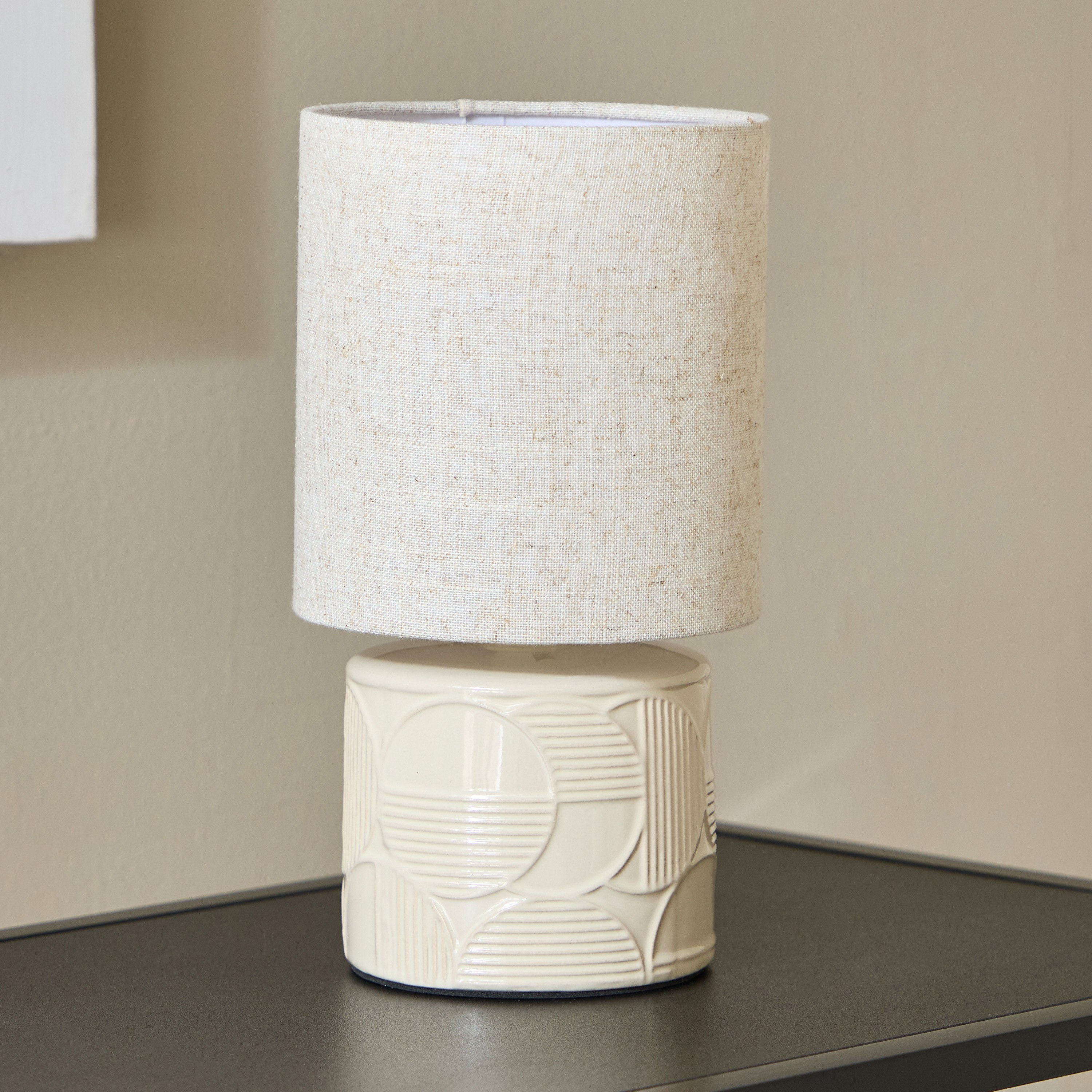 مصباح طاولة سيراميك مع غطاء كتان من إمزي - 29 سم-hbxlivingroom-lighting-tablelamps-image-5