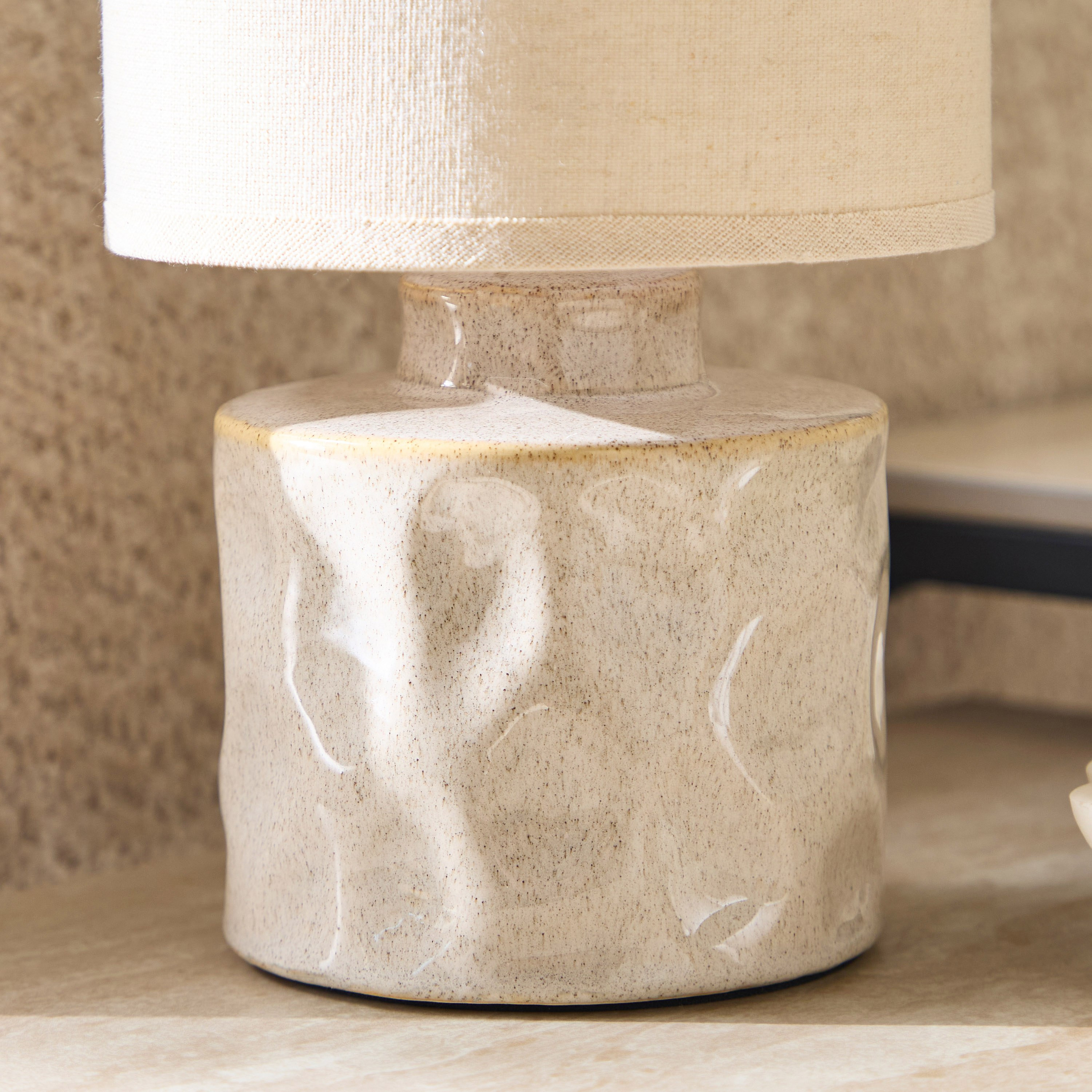 مصباح طاولة سيراميك مع غطاء كتان من إمزي - 27 سم-hbxlivingroom-lighting-tablelamps-image-3