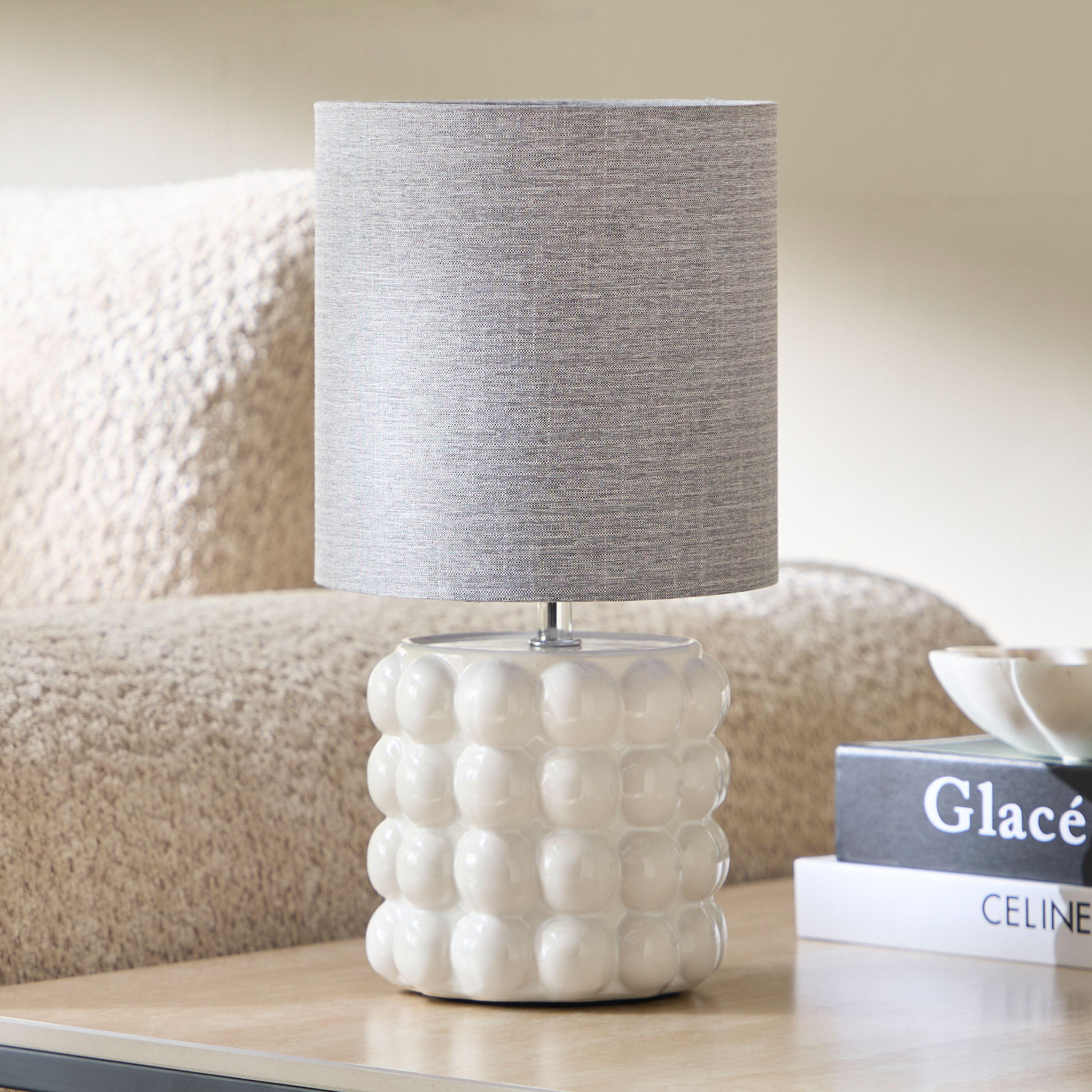 مصباح طاولة سيراميك مع غطاء كتان من إمزي - 33 سم-hbxlivingroom-lighting-tablelamps-image-1
