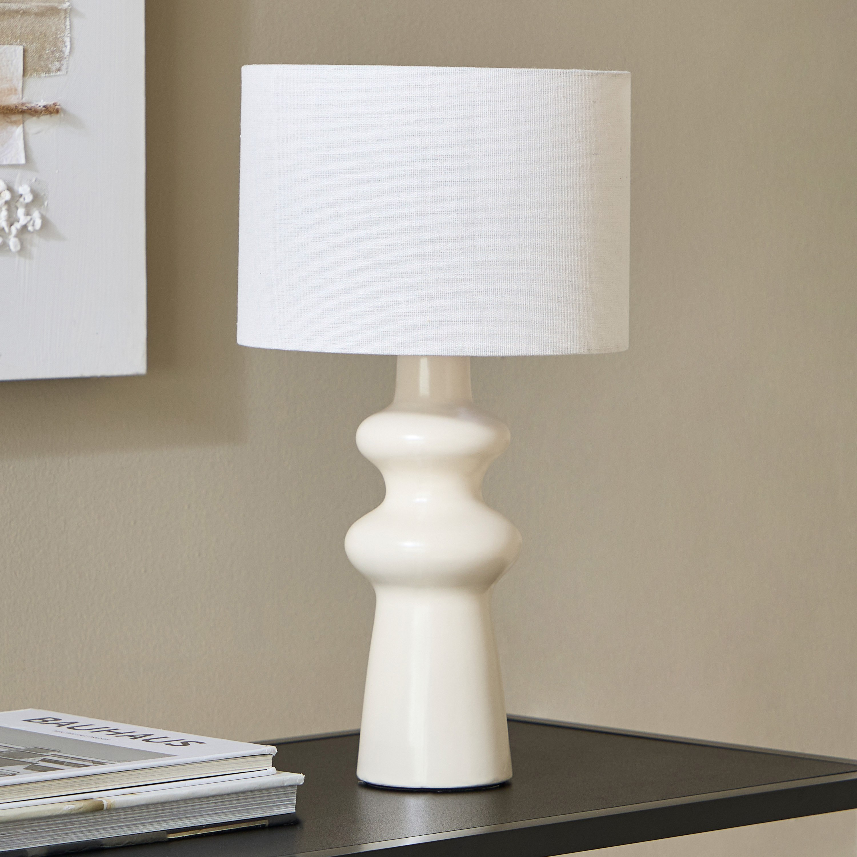 Emzie Ceramic Table Lamp with Linen Shade - 41 cm-hbxlivingroom-lighting-tablelamps-image-1
