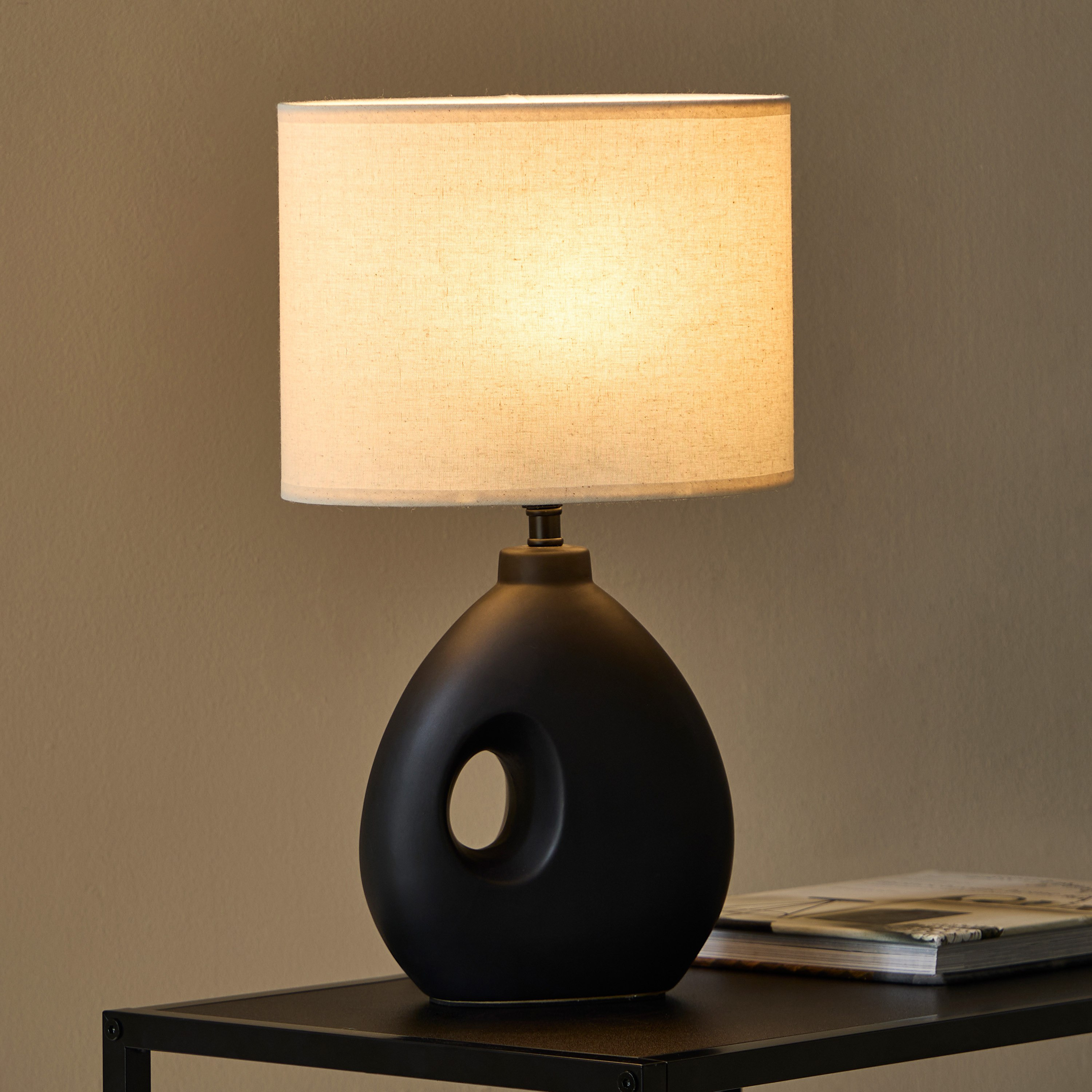 مصباح طاولة سيراميك مع غطاء كتان من إمزي - 51 سم-hbxlivingroom-lighting-tablelamps-image-2