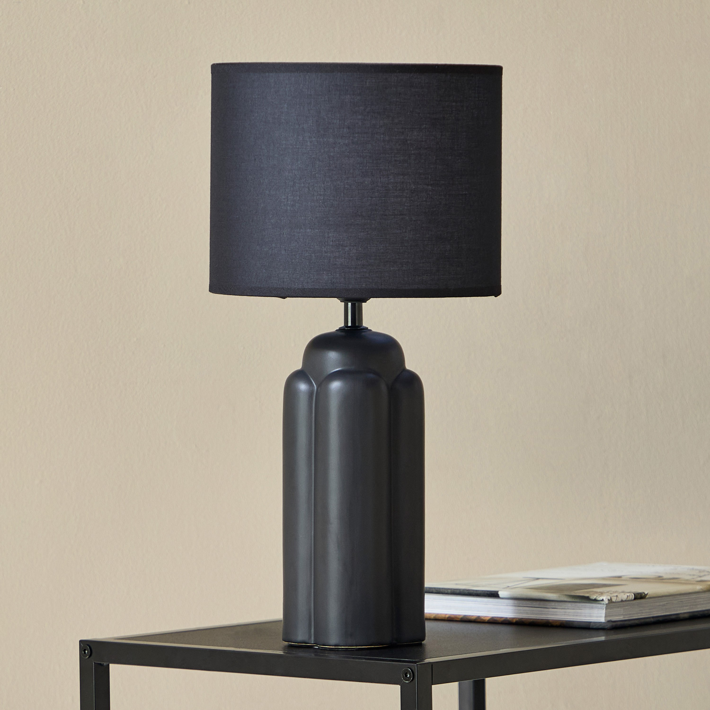 Emzie Ceramic Table Lamp with Shade - 44 cm-hbxlivingroom-lighting-tablelamps-image-1