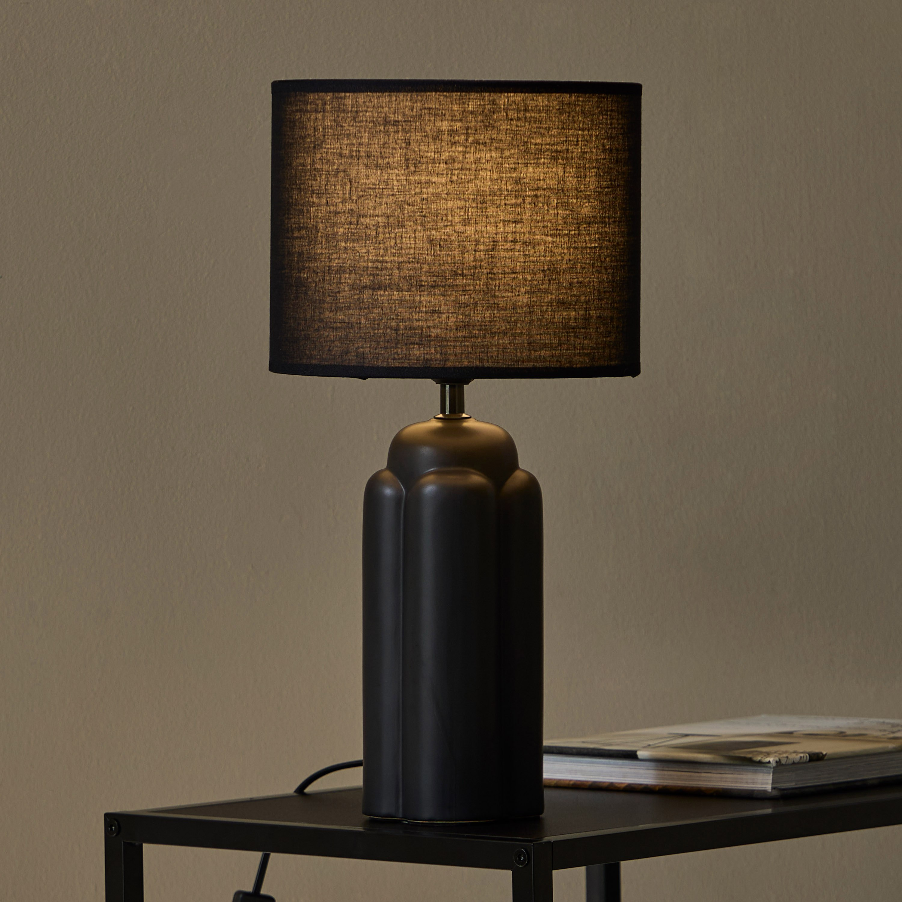 Emzie Ceramic Table Lamp with Shade - 44 cm-hbxlivingroom-lighting-tablelamps-image-2