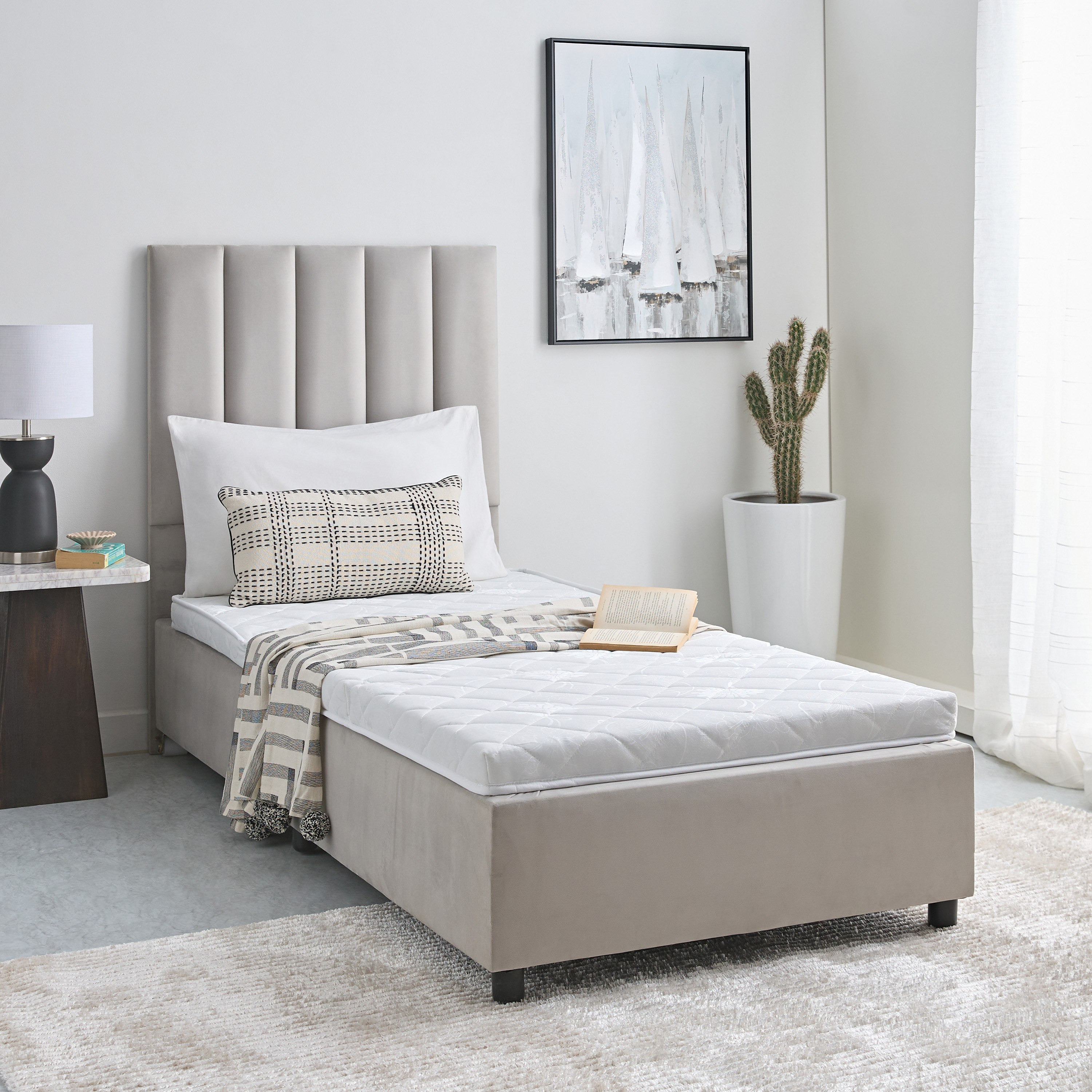 Luno Como Medicated Trifold Firm Rebonded Foam Single Mattress - 90x180x7 cm-hbxfurniture-bedroom-mattresses-single-image-5