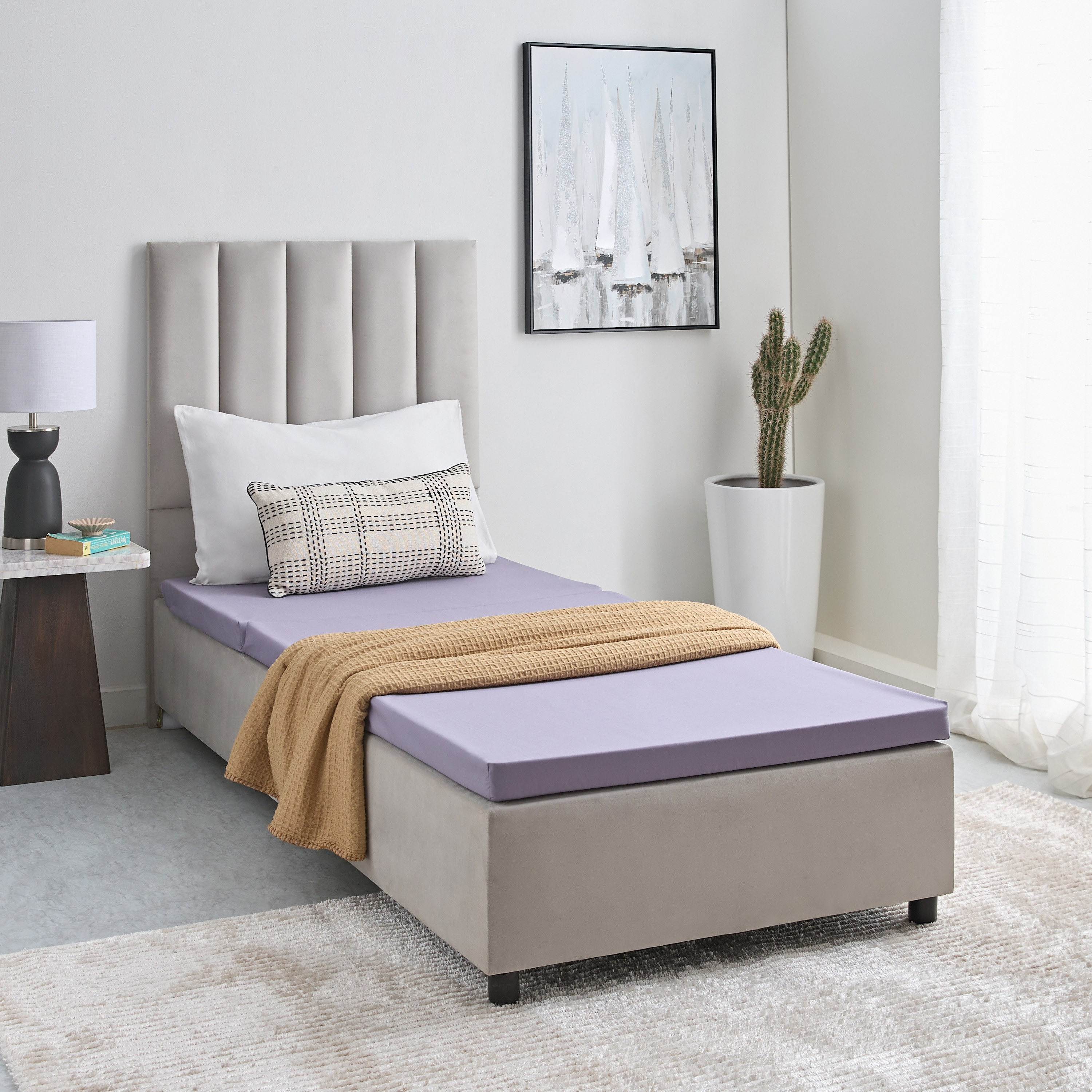 Luno Oslo Trifold Foam Folding Single Mattress - 90x190x6 cm-hbxfurniture-bedroom-mattresses-single-image-11