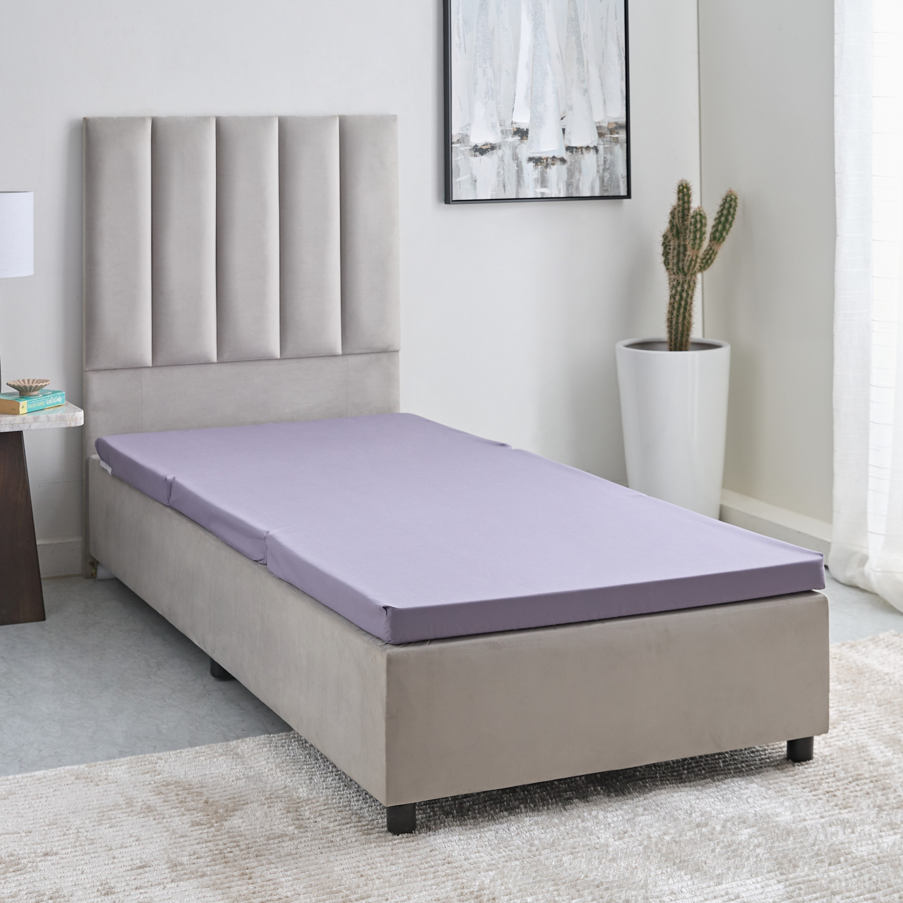 Luno Oslo Trifold Foam Folding Single Mattress - 90x190x6 cm-hbxfurniture-bedroom-mattresses-single-image-6