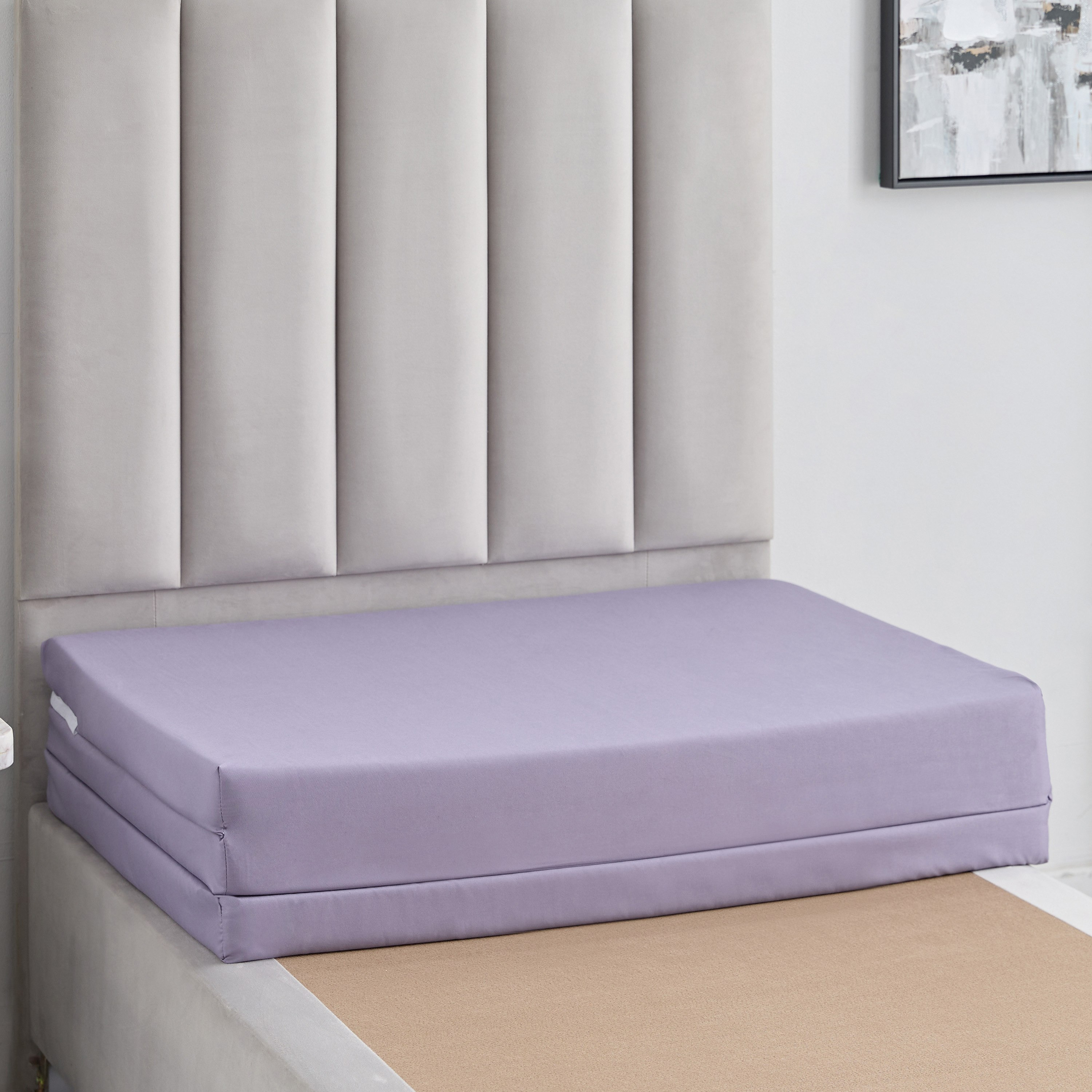 Luno Oslo Trifold Foam Folding Single Mattress - 90x190x6 cm-hbxfurniture-bedroom-mattresses-single-image-9