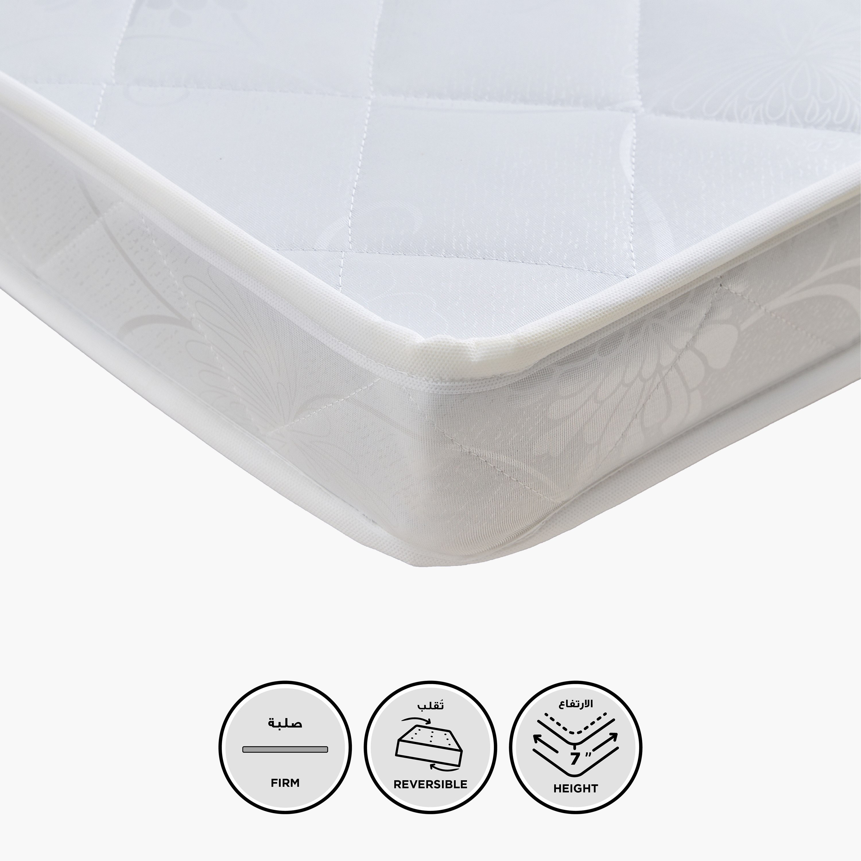 Luno Como Nxt Firm Rebonded Foam Single Mattress - 90x190x7 cm-hbxfurniture-bedroom-mattresses-single-image-1