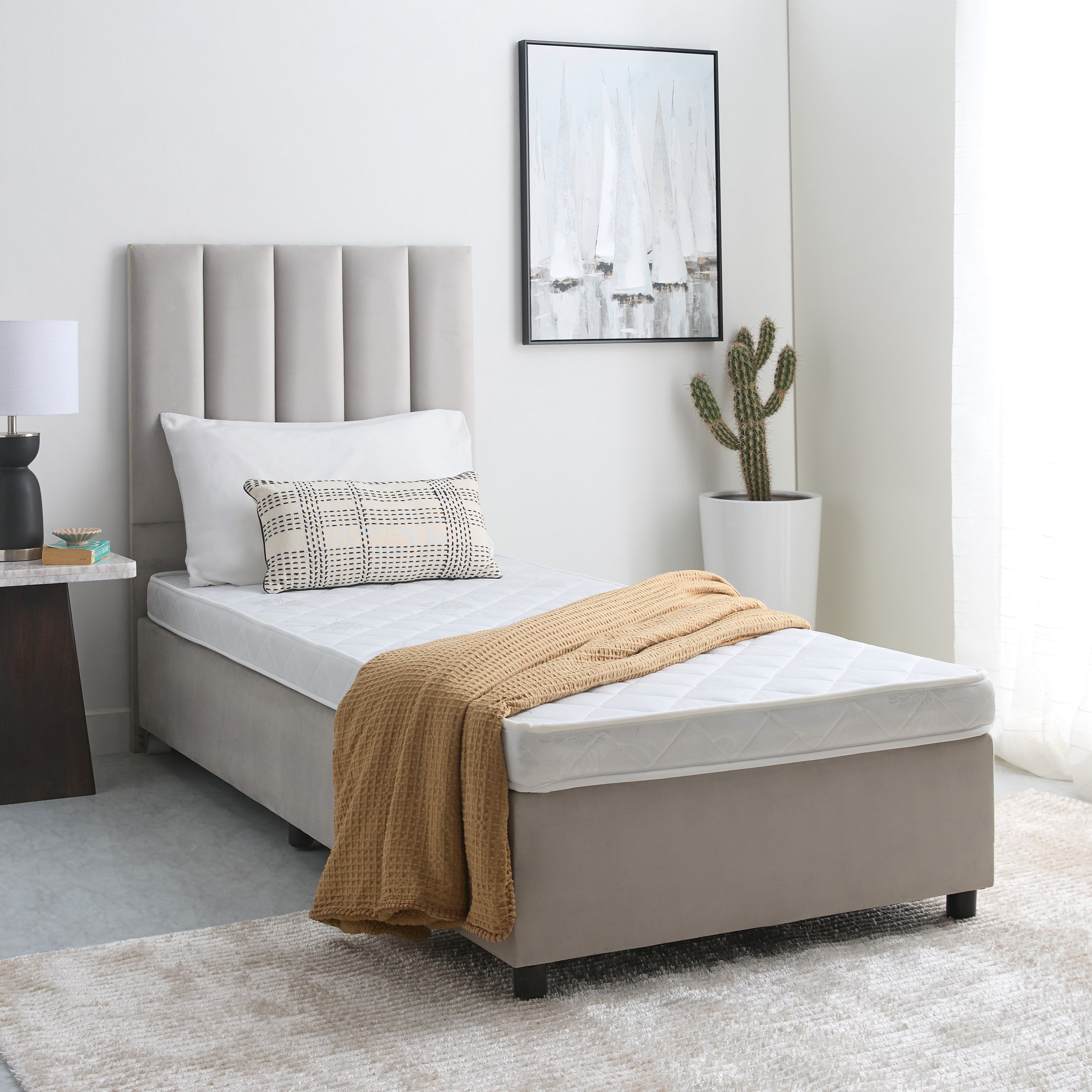 Luno Como Nxt Firm Rebonded Foam Single Mattress - 90x190x7 cm-hbxfurniture-bedroom-mattresses-single-image-7