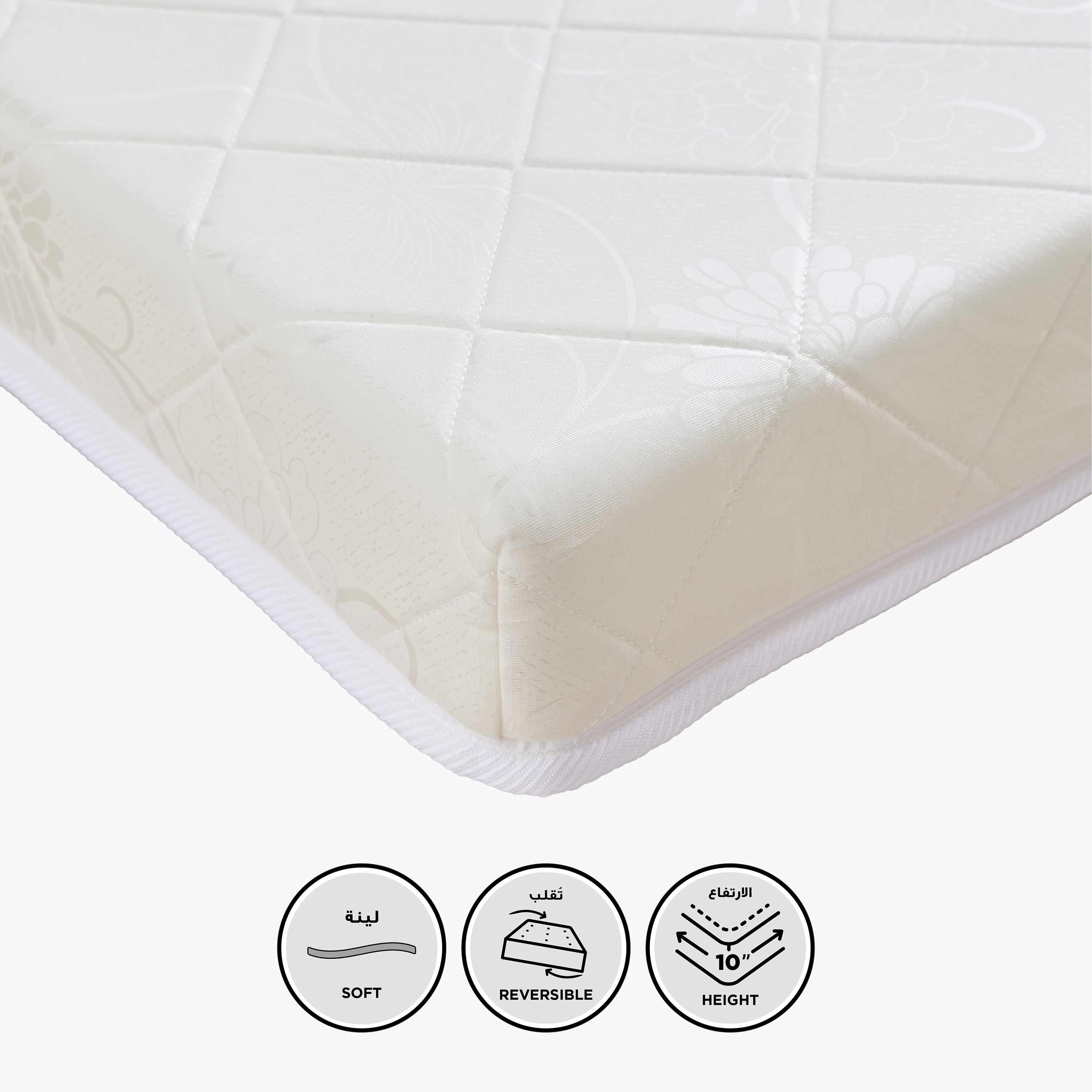 Luno Resty Trifold Foam Folding Twin Mattress - 120x200x10 cm-hbxfurniture-mattresses-twin-image-1