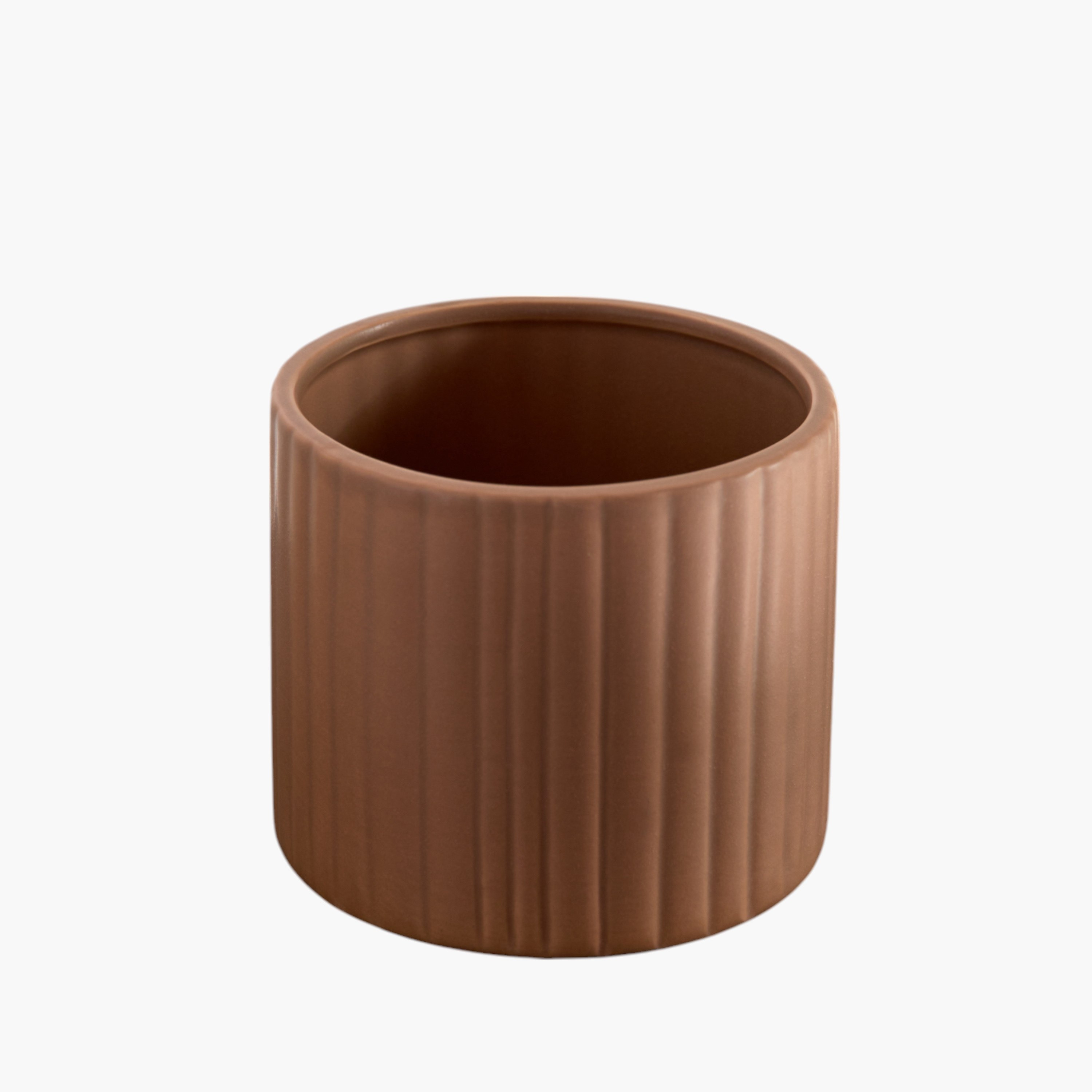 Vesus Dolomite Ribbed Plant Pot - 10.5x10.5x9.5 cm-hbxlivingroom-decorandaccessories-plantersandurns-image-5