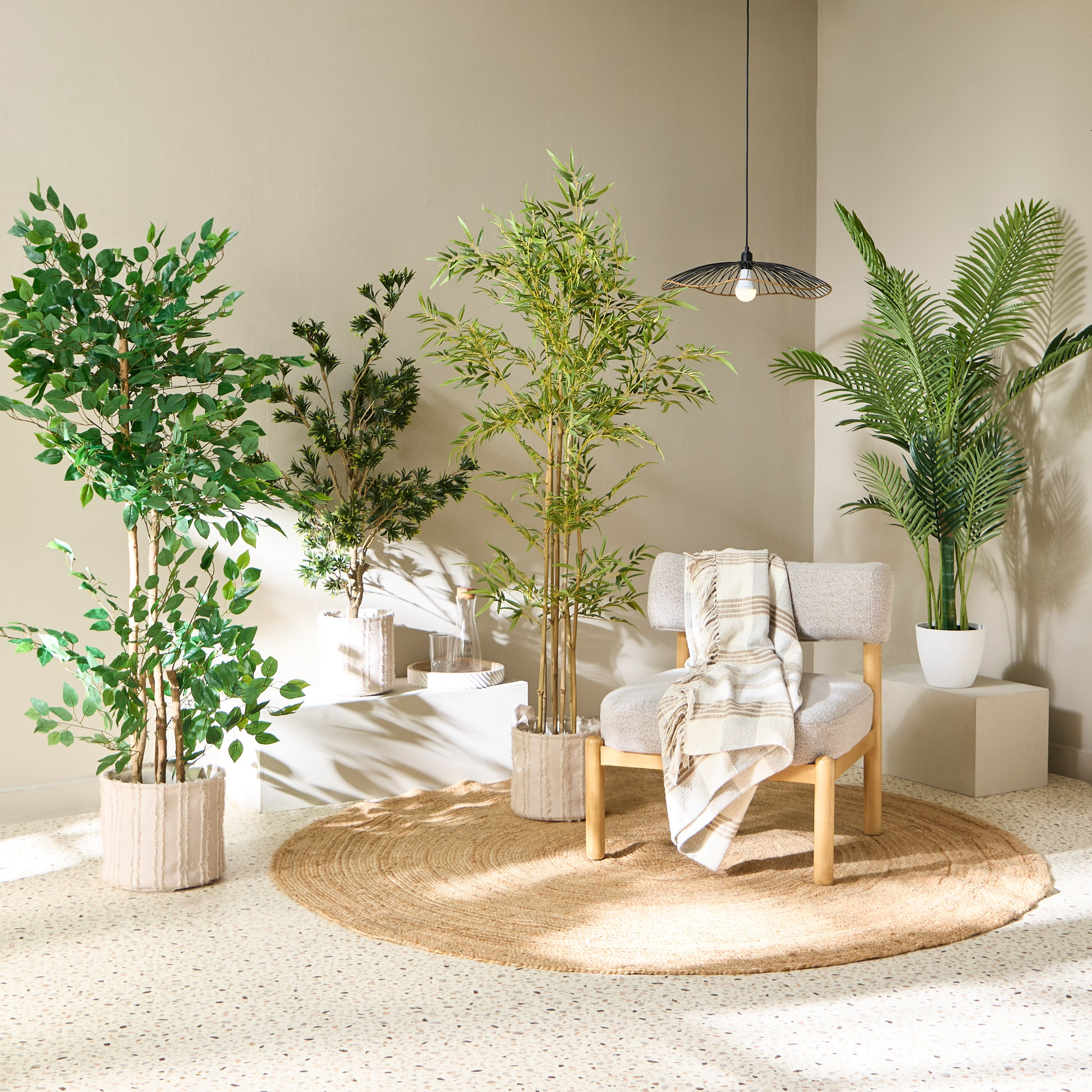 Teodora Artificial Double Trunk Ficus Tree - 170 cm-hbxdecorandfurnishings-homeaccessories-artificialflowersandplants-image-4
