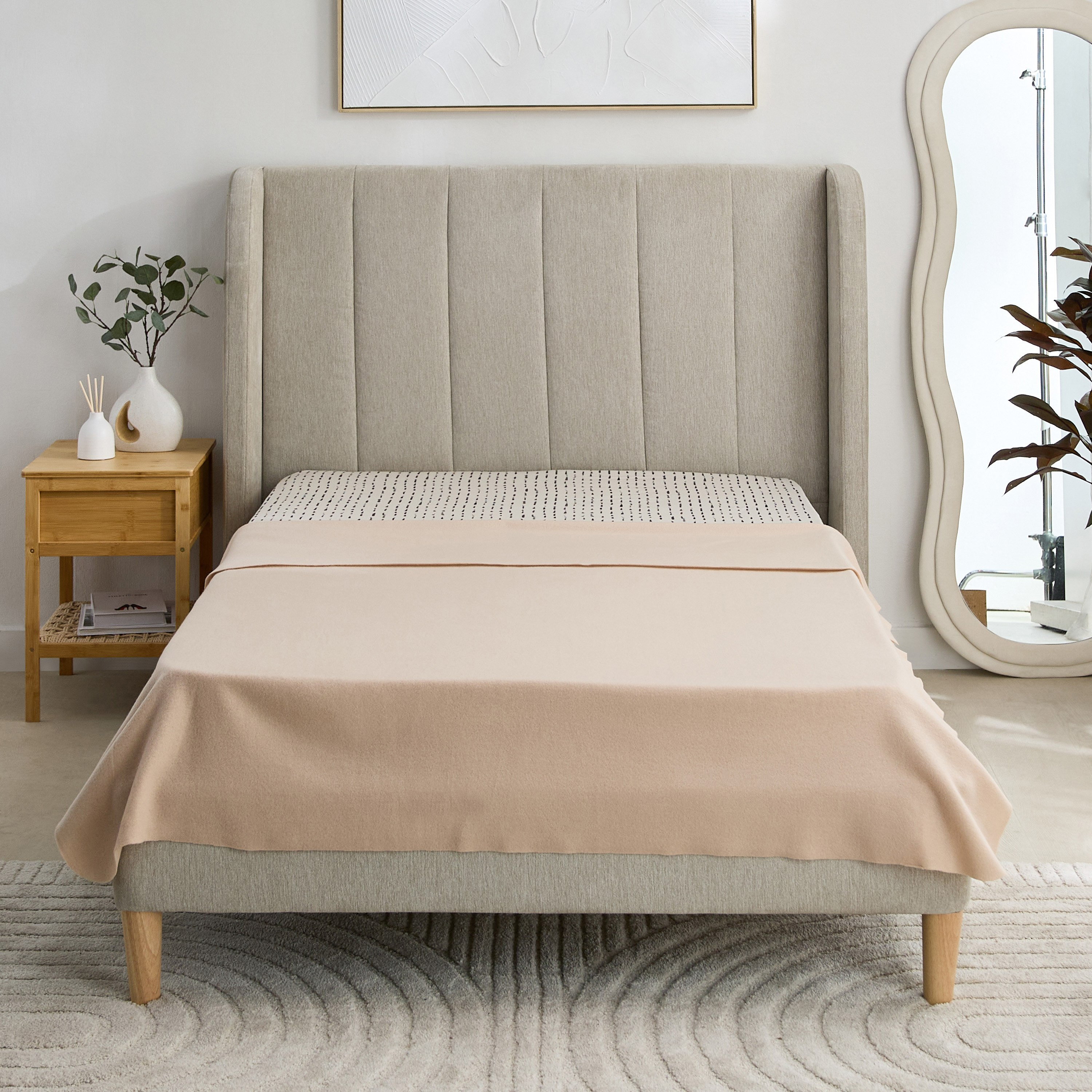 Atlanta Solid Recycled Polar Fleece Twin Blanket - 150x200 cm-hbxhomeware-hbxbedroom-image-2