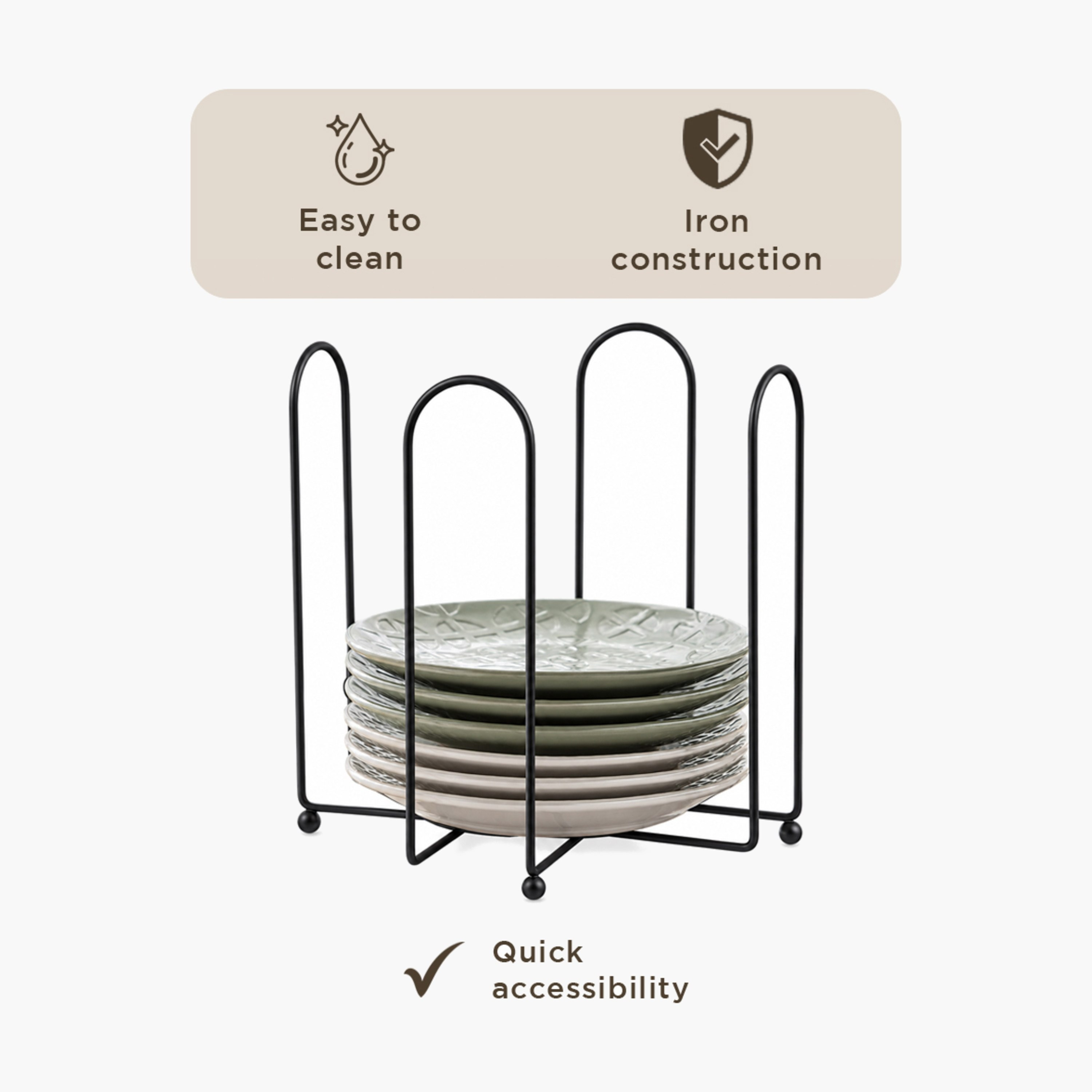 Ebony Small Plate Holder Rack-hbxkitchen-kitchenware-kitchenaccessories-image-5